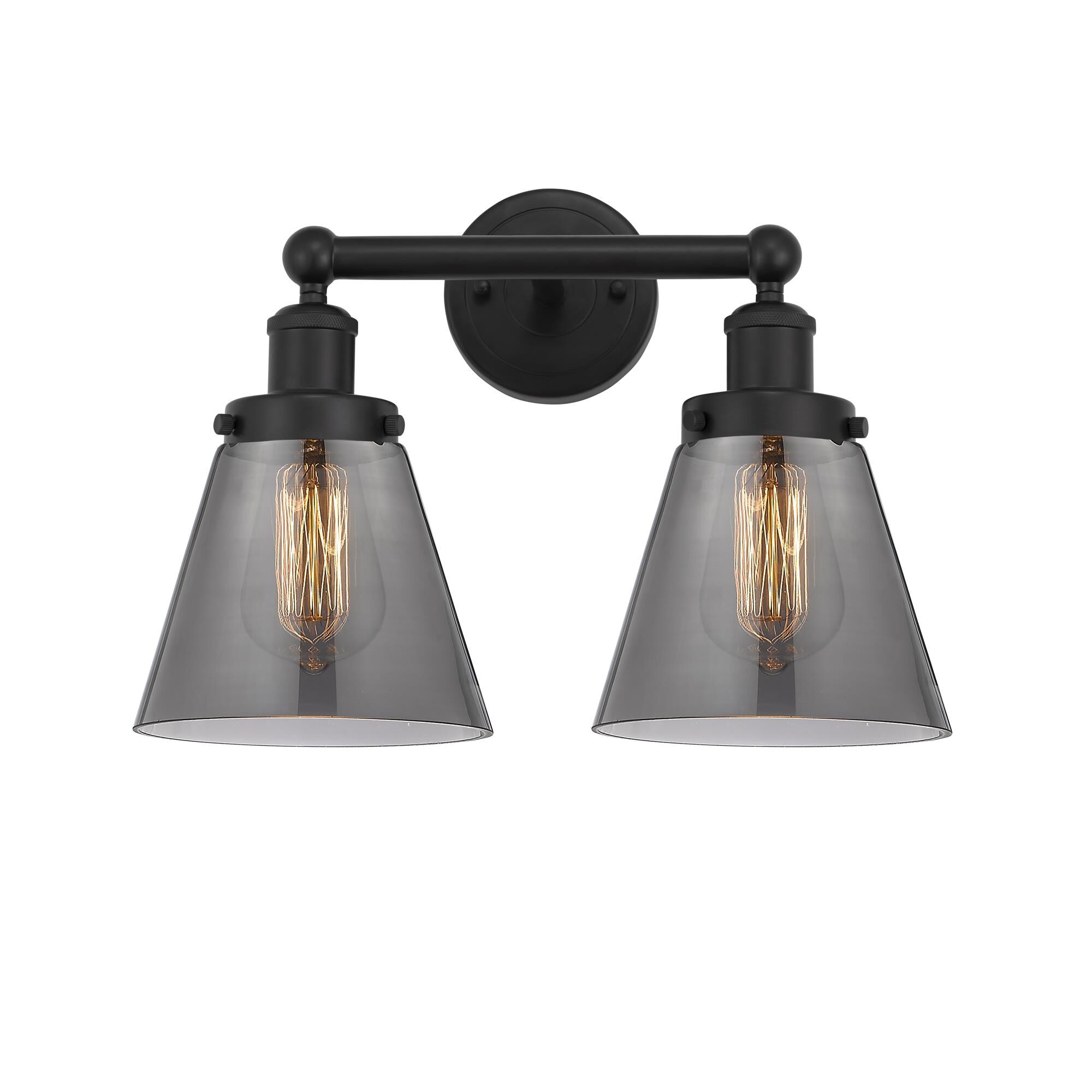 Shown in Matte Black, Plated Smoke finish and Plated Smoke glass and Plated Smoke Glass shade