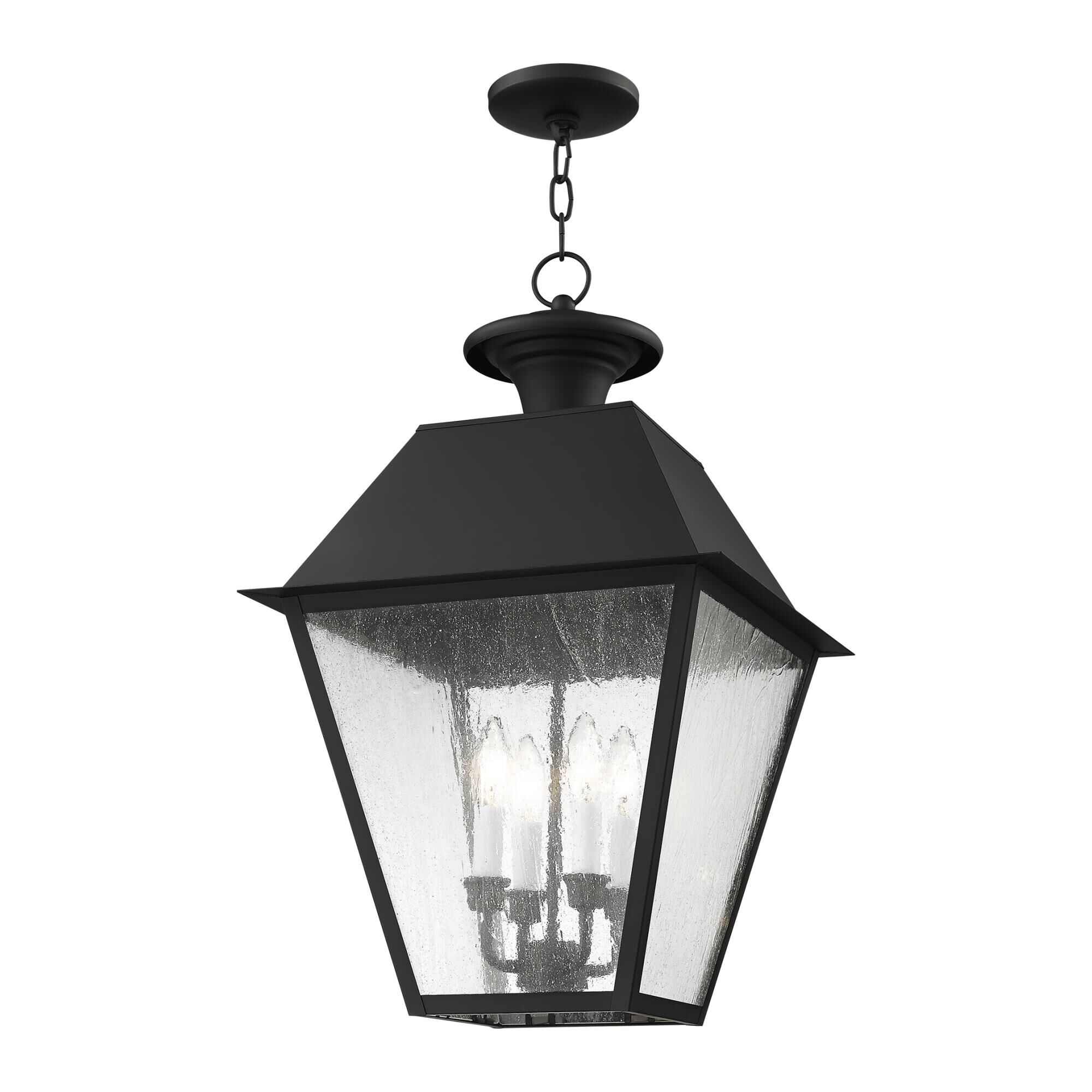 Mansfield 24 Inch Tall 4 Light Outdoor Hanging Lantern by Livex Lighting