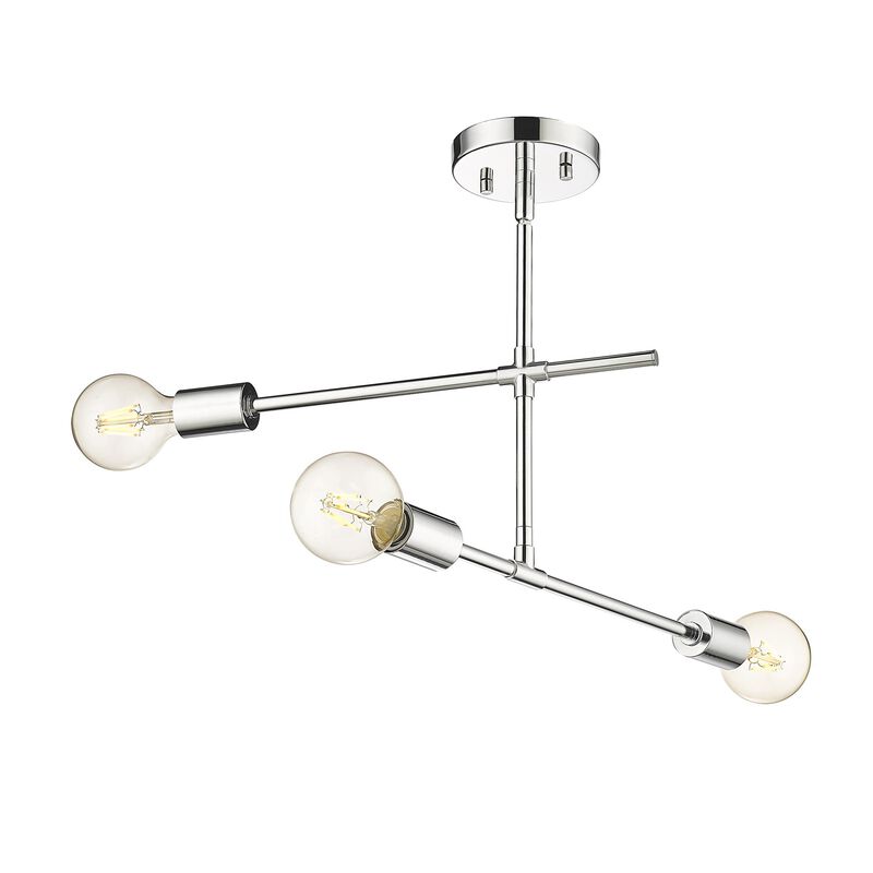 Modernist 23 Inch 3 Light Semi Flush Mount by Z-Lite