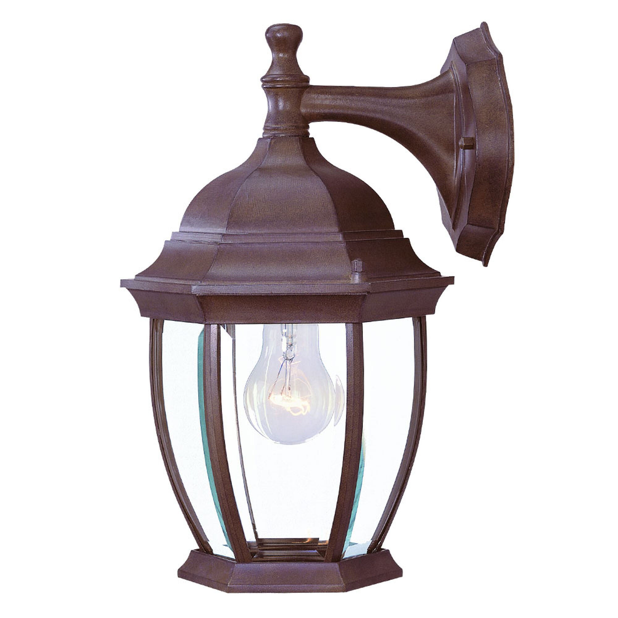 Shown in Burled Walnut finish and Clear glass and Clear Glass Panes shade
