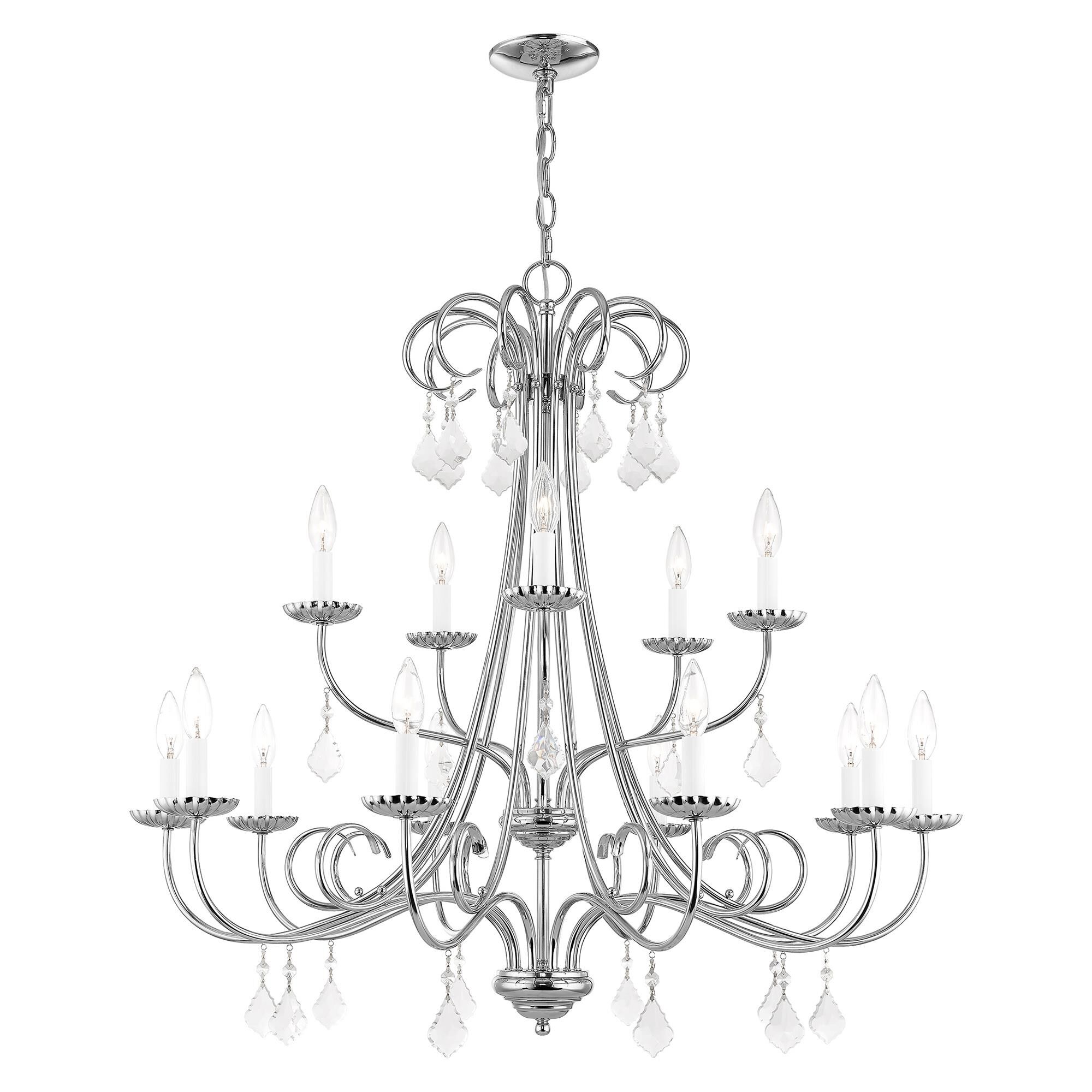 Daphne 36 Inch 15 Light Chandelier by Livex Lighting