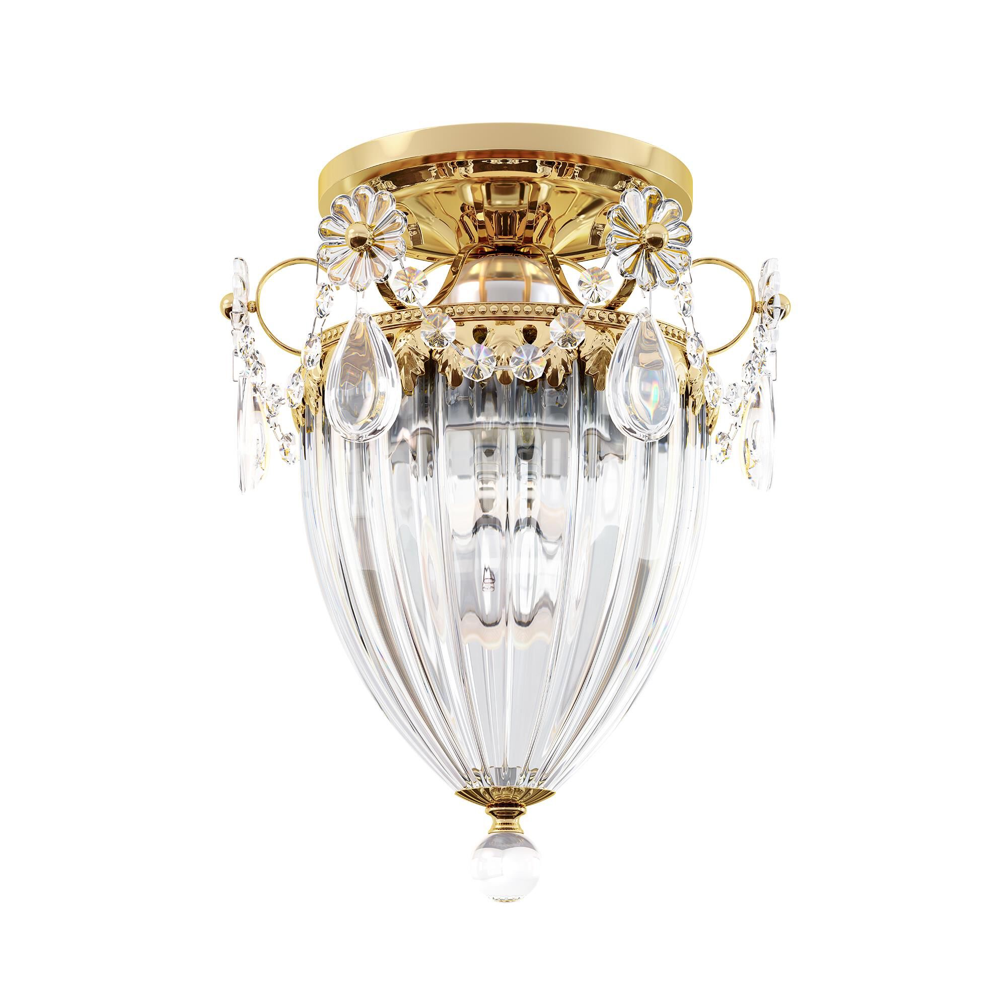 Shown in Polished Gold finish and Clear Radiance crystal