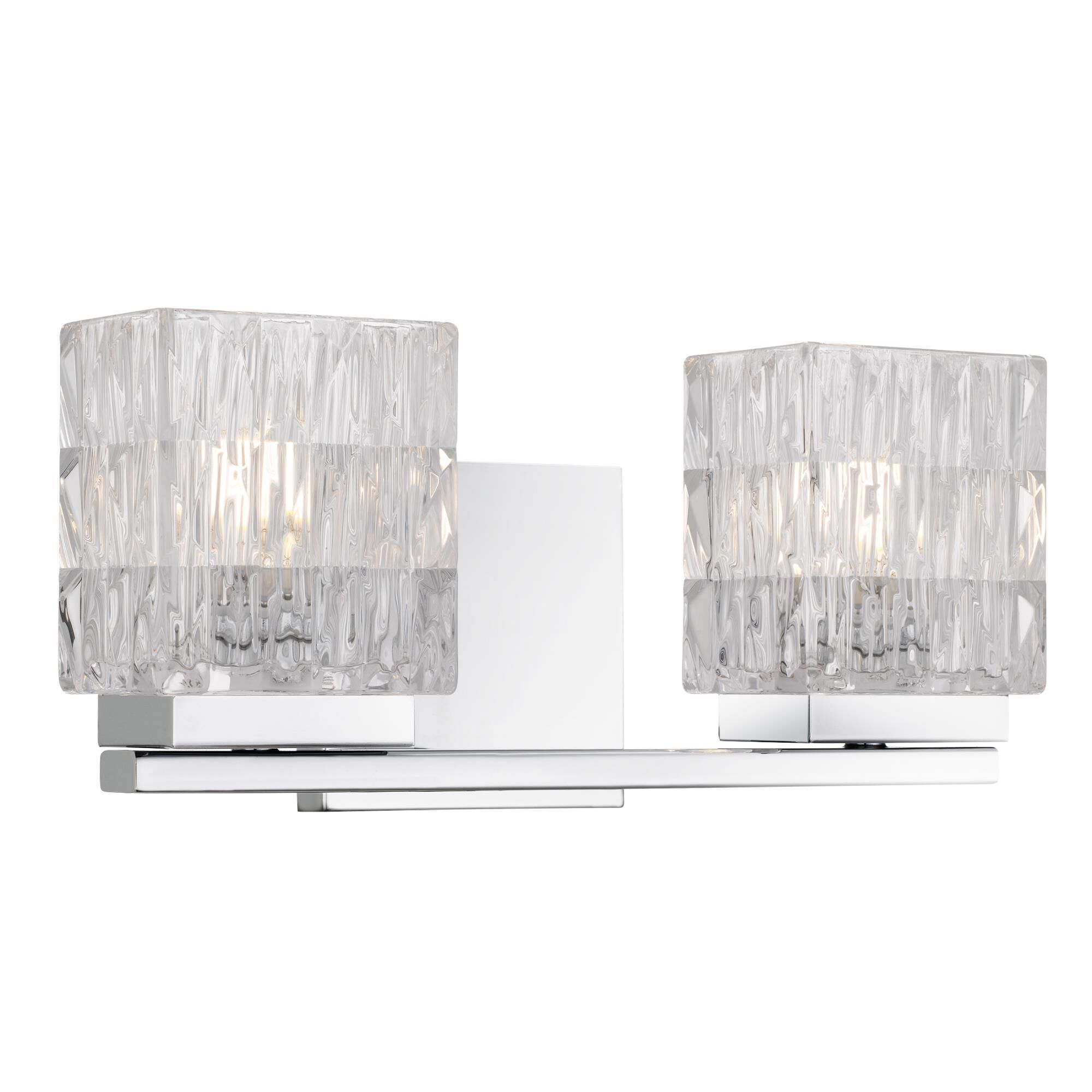 Shown in Polished Chrome finish and Clear Crystal Glass shade