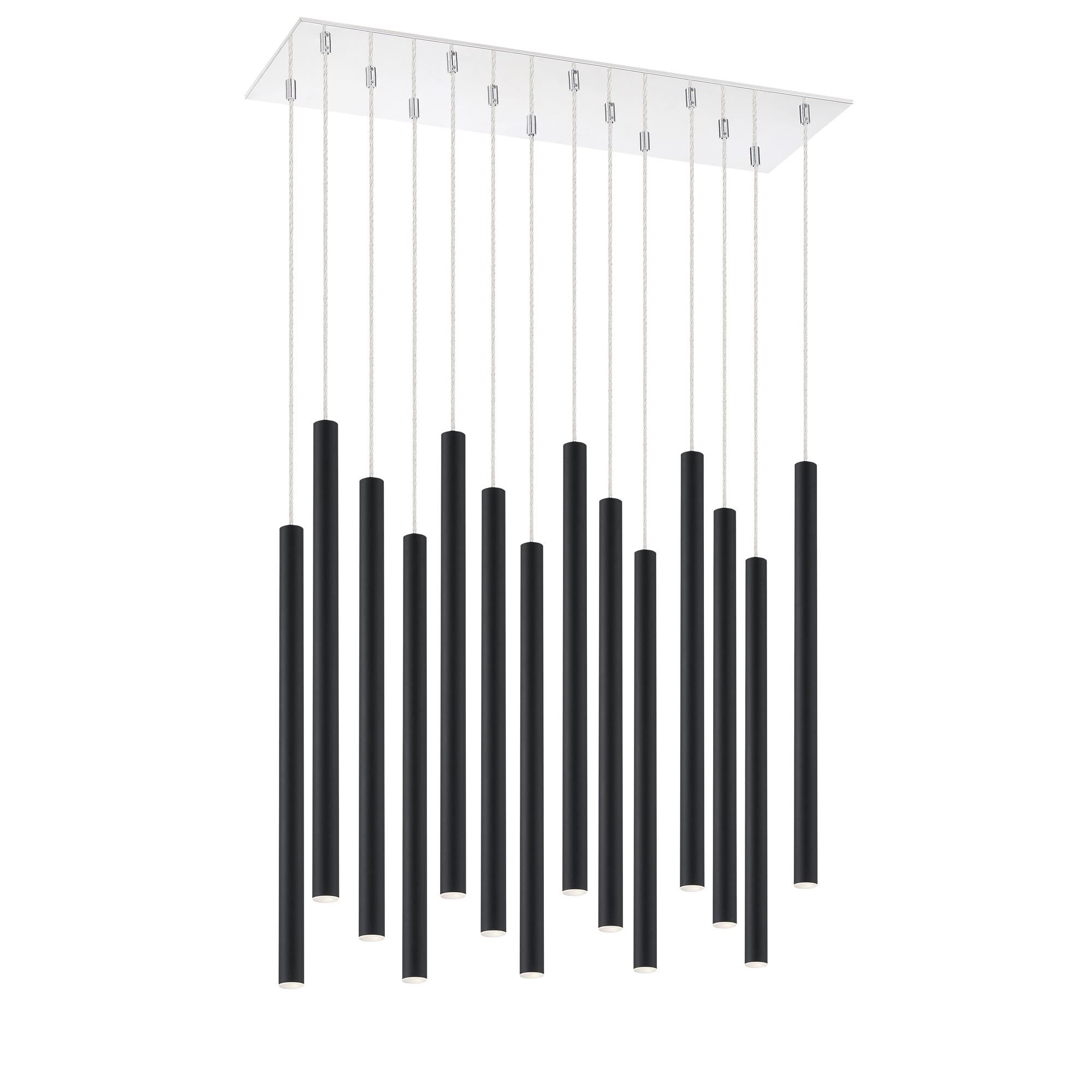 Shown in Chrome finish and Steel glass and Steel shade
