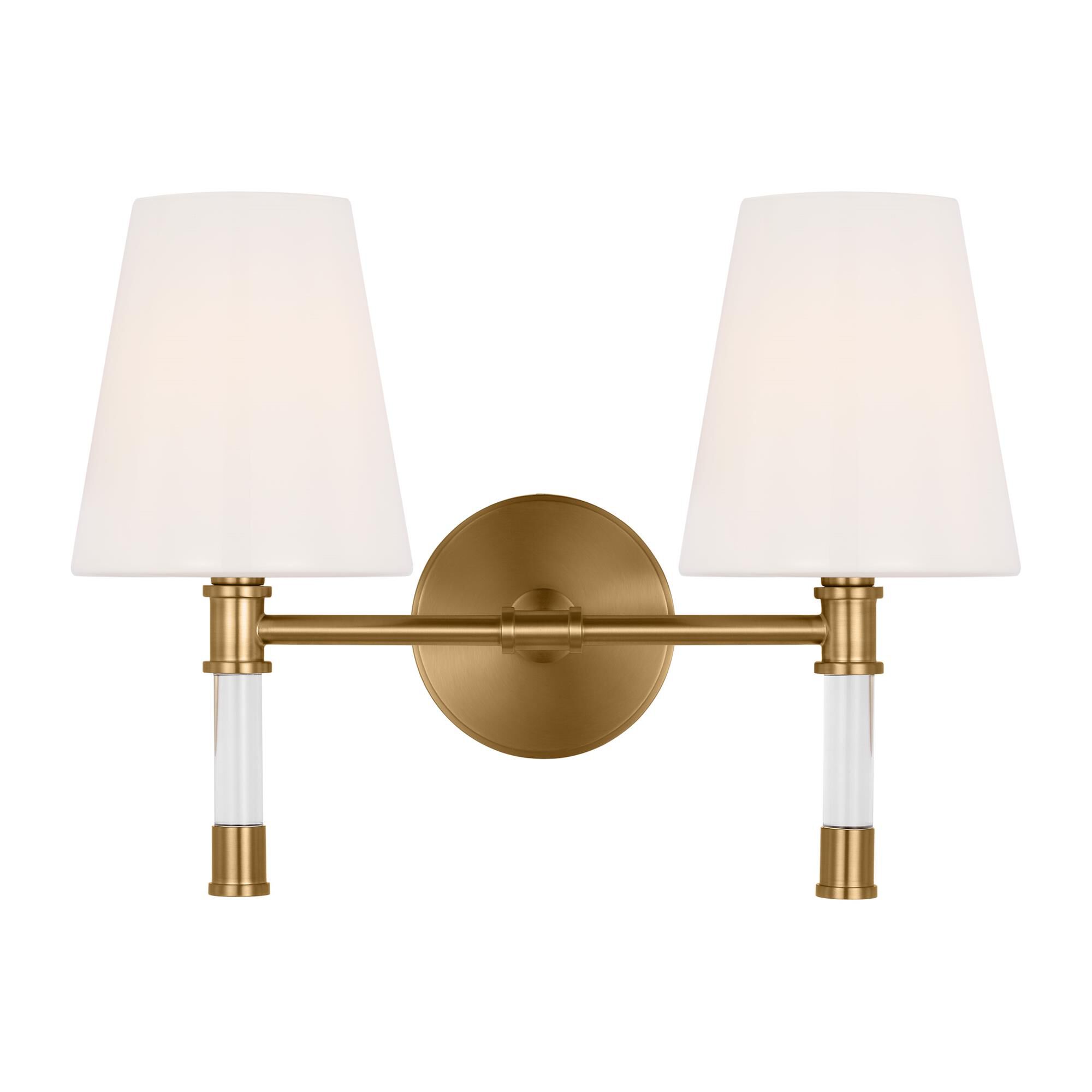 Shown in Burnished Brass finish and Milk Glass s shade