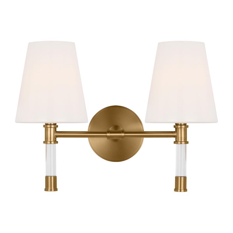 Chapman & Myers Hanover 15 Inch 2 Light Bath Vanity Light by Visual Comfort Studio