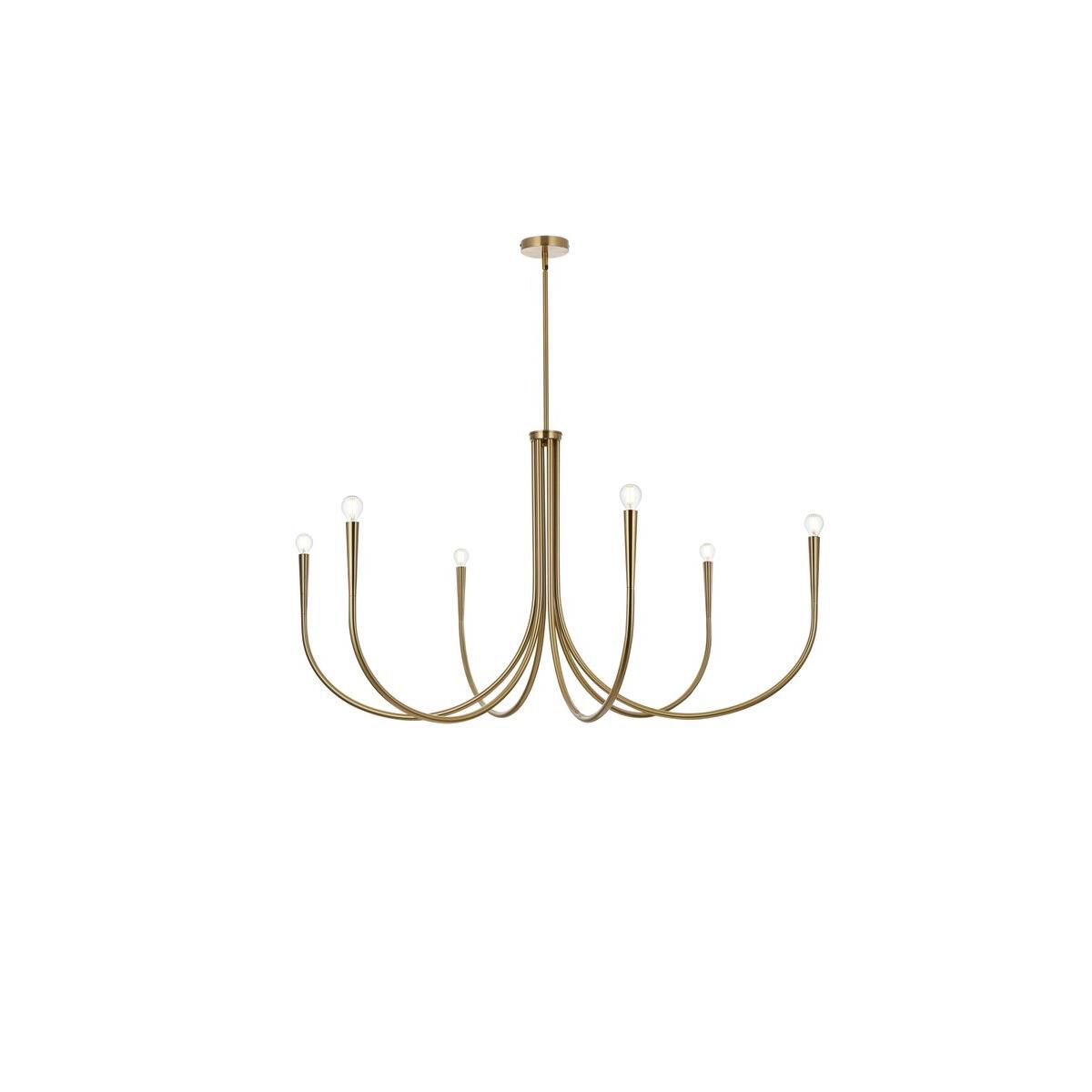 Layne 50 Inch 6 Light Chandelier by Elegant Lighting