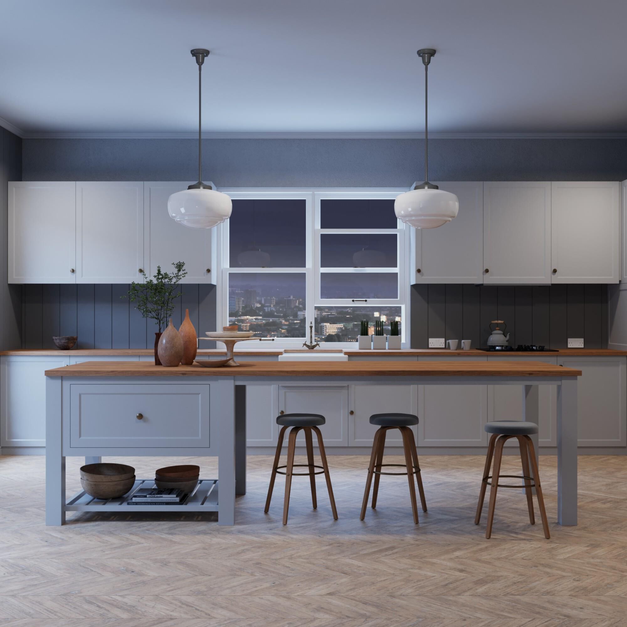 Shown in Noble Bronze finish and Cased White glass