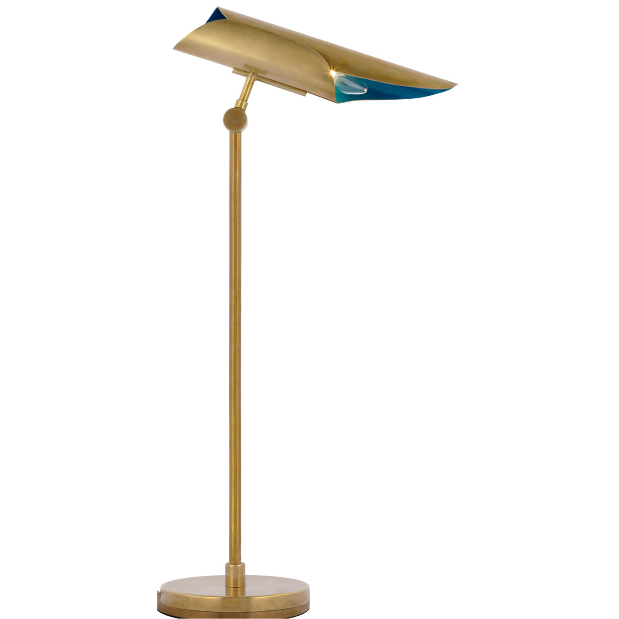 Shown in Soft Brass and Riviera Blue finish