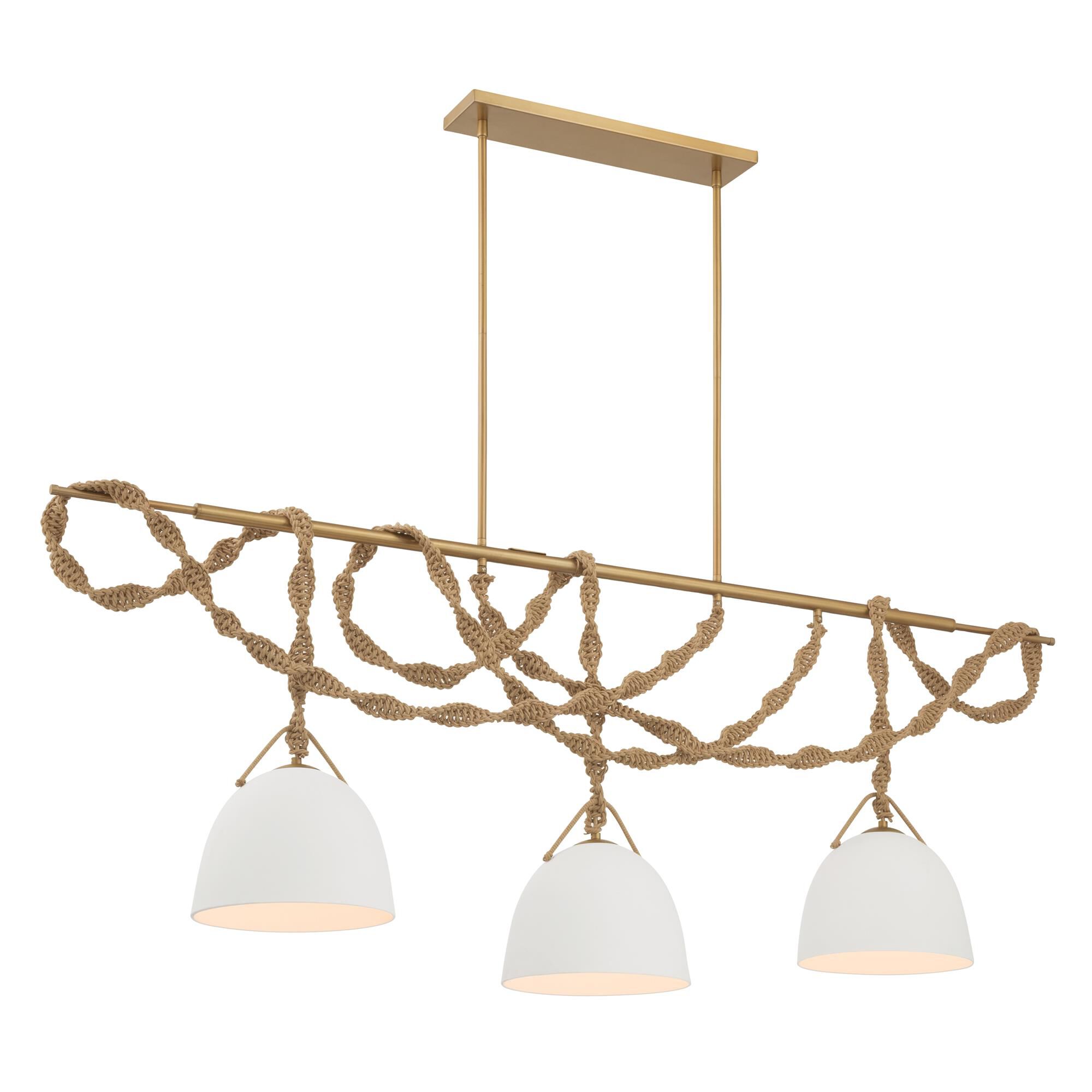 Shown in Legacy Brass finish and White shade