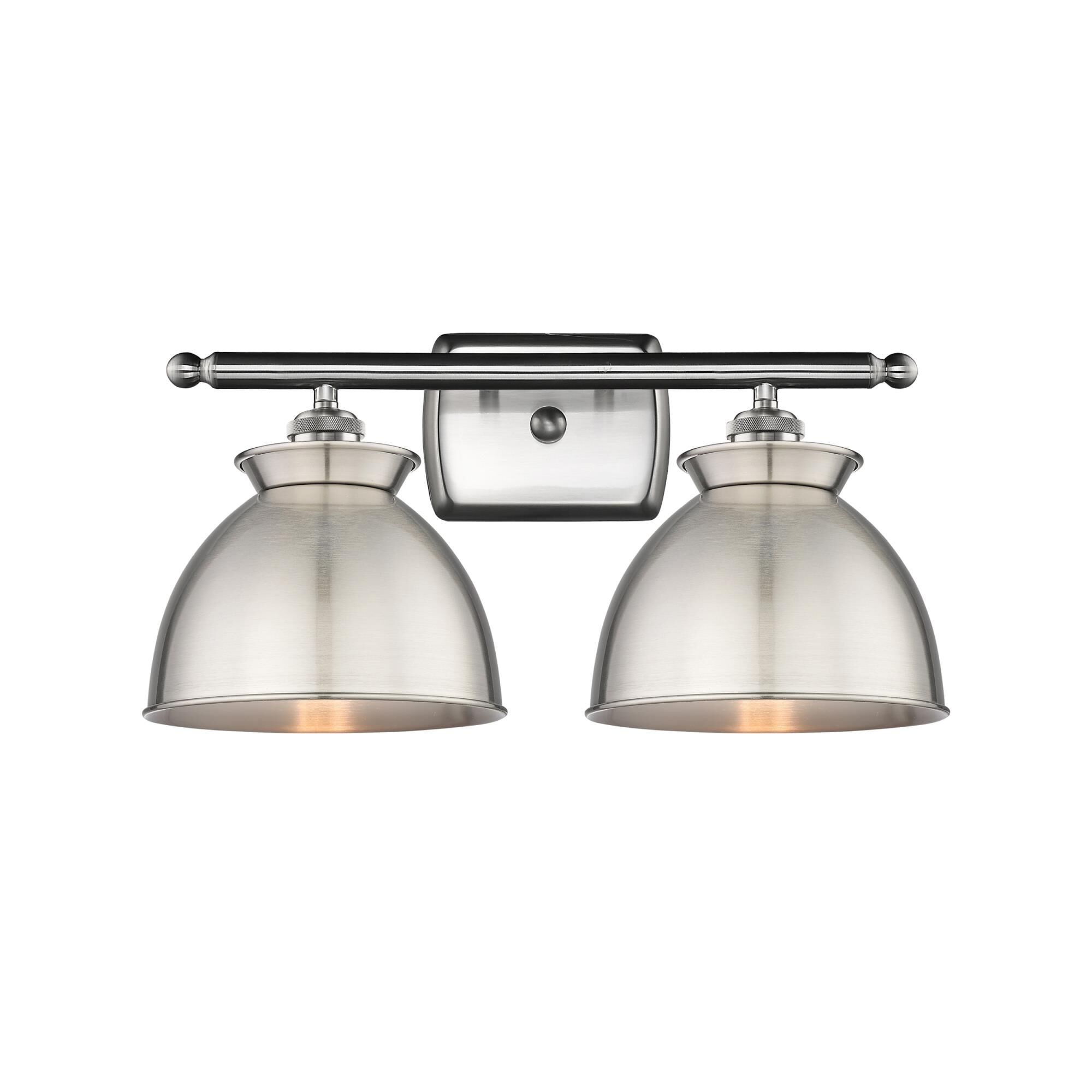 Shown in Brushed Satin Nickel finish and Brushed Satin Nickel shade