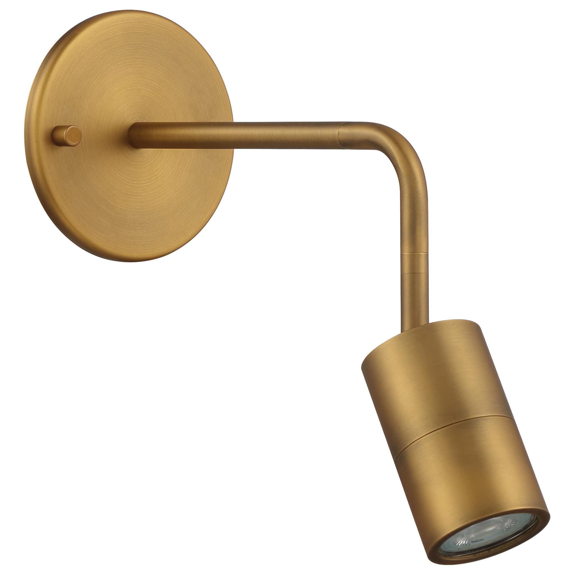 Shown in Antique Brushed Brass finish and Gold Steel shade