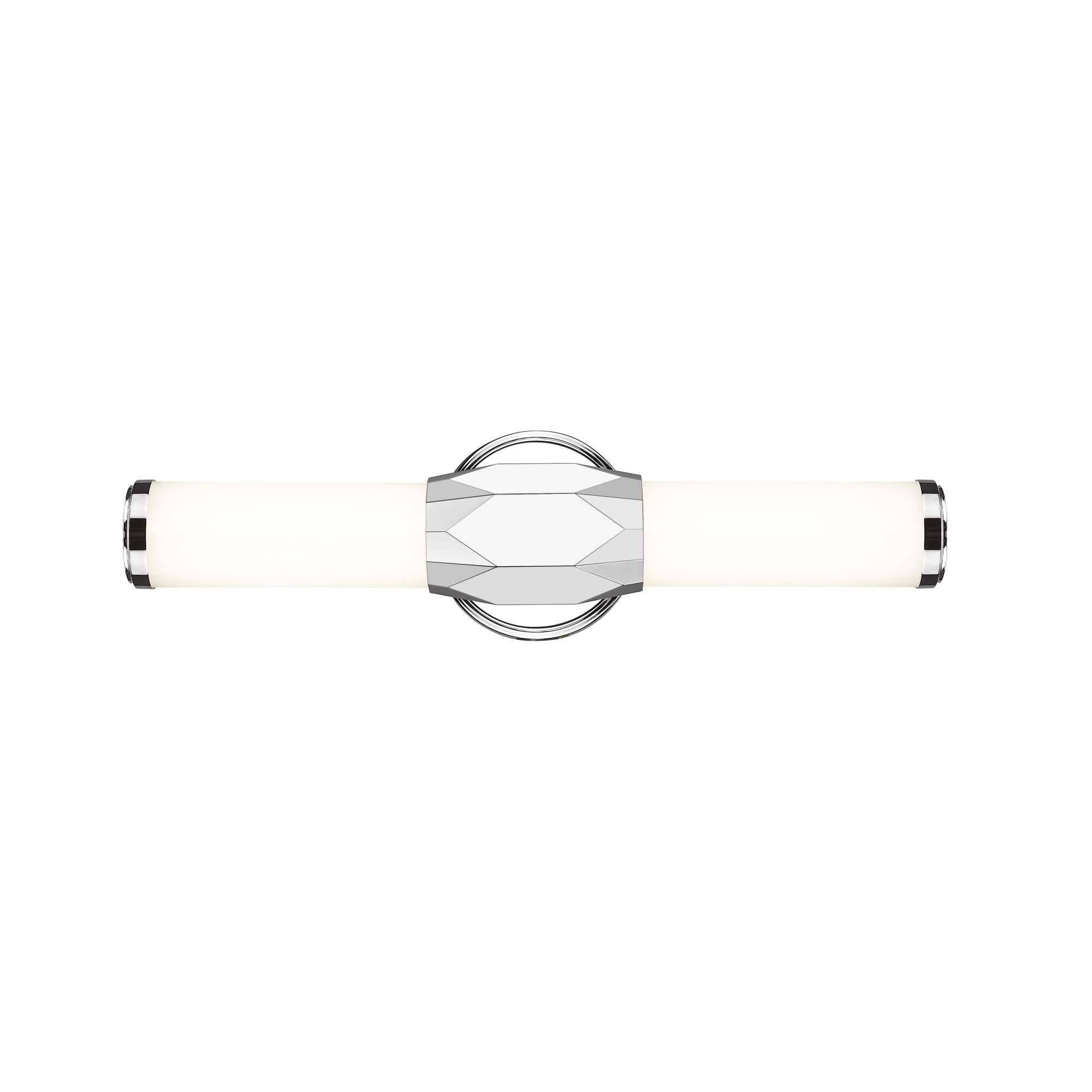 Shown in Chrome finish and Frosted glass and Frosted shade