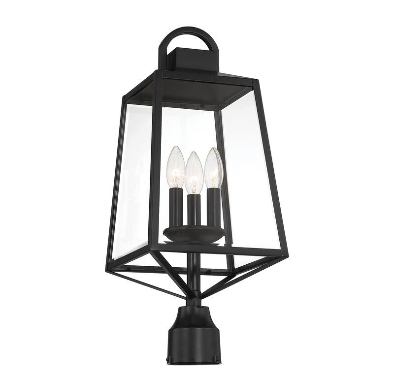 Lighting One Inglewood 22 Inch Tall 3 Light Outdoor Post Lamp by Savoy House