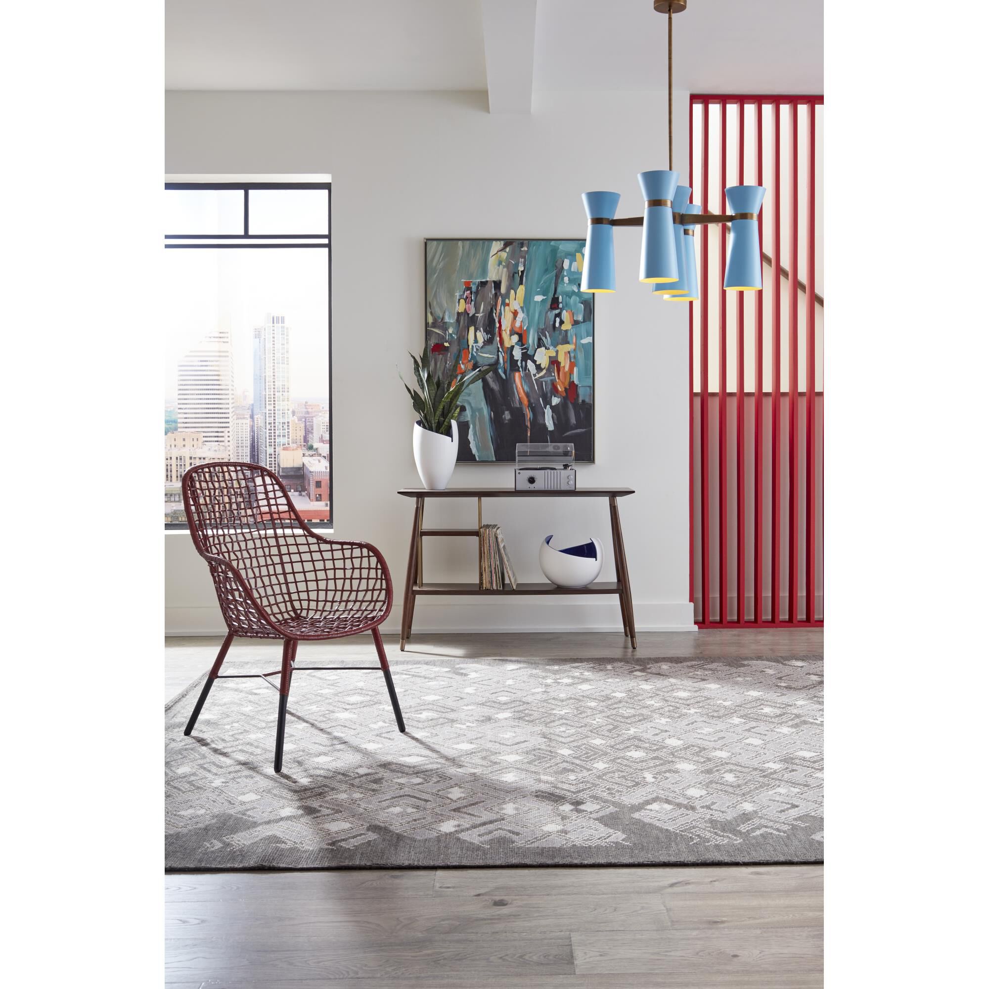 Shown in White - Blue Glaze finish