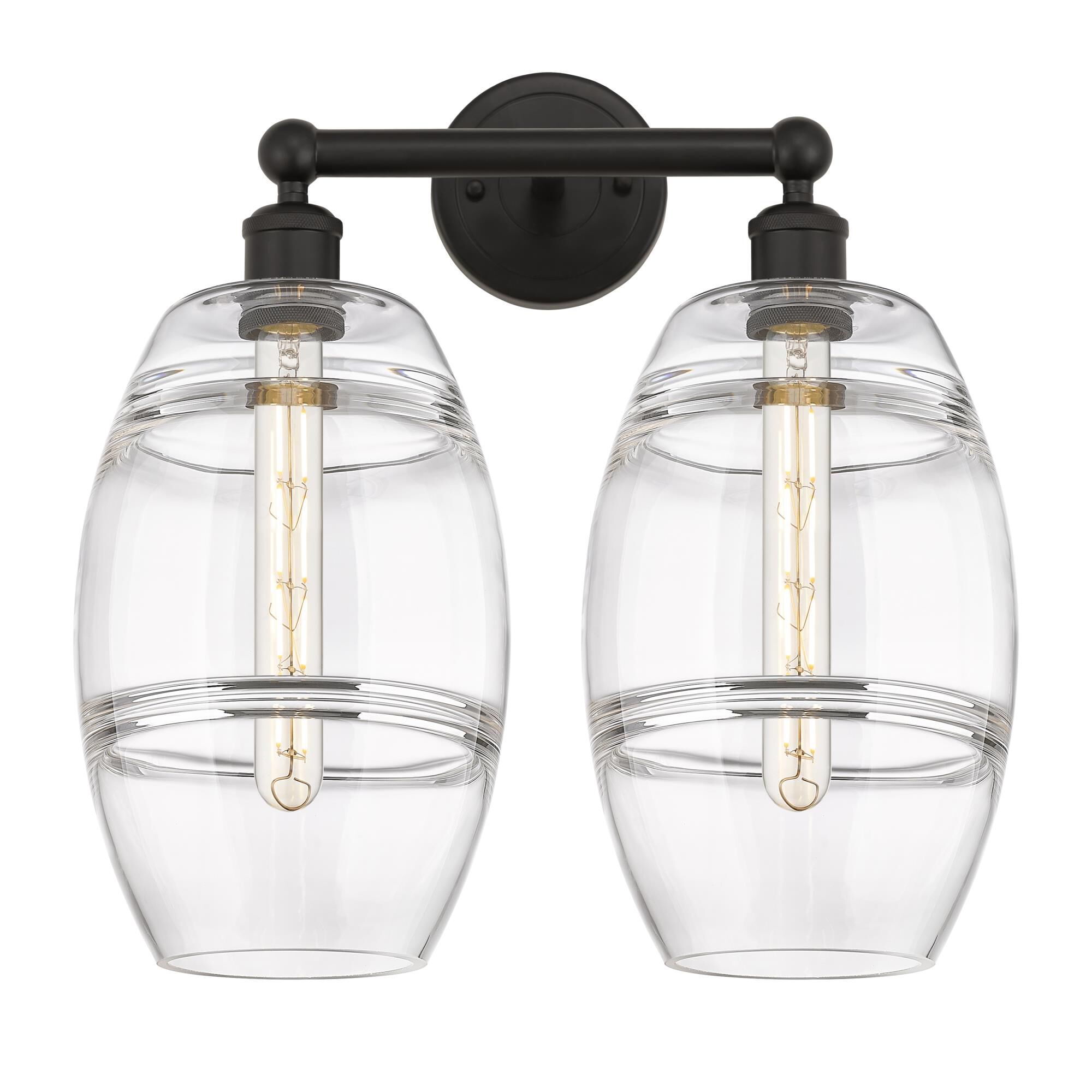 Shown in Oil Rubbed Bronze finish and Clear glass