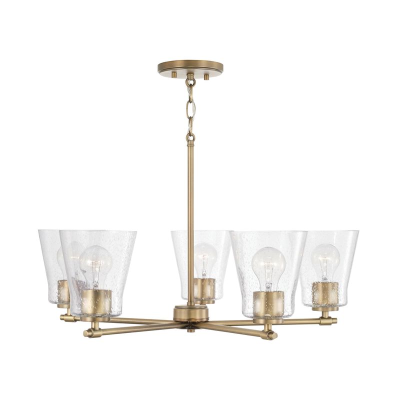 Baker 27 Inch 5 Light Chandelier by Homeplace by Capital Lighting Fixture Company - Clearance