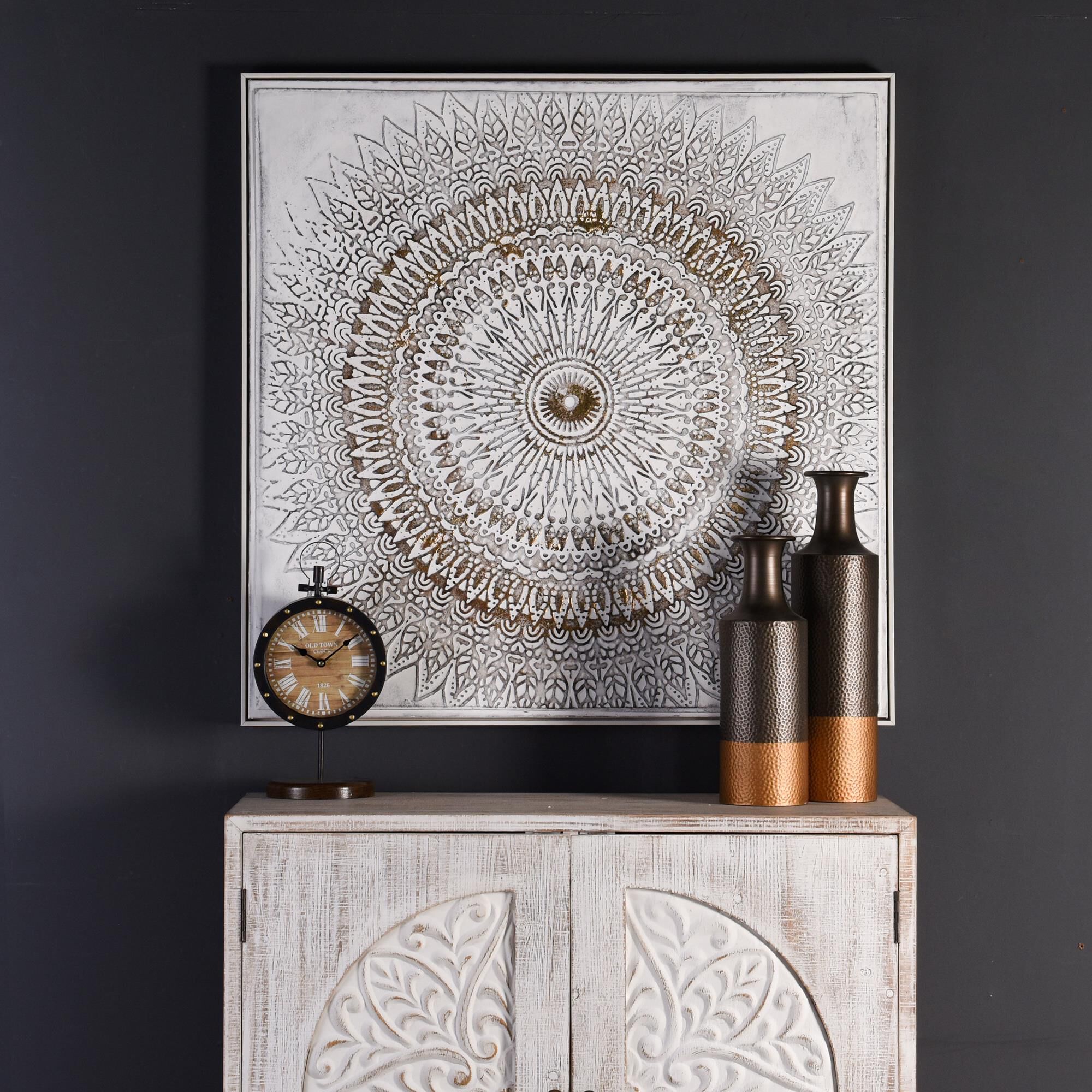 Shown in White And Gold finish