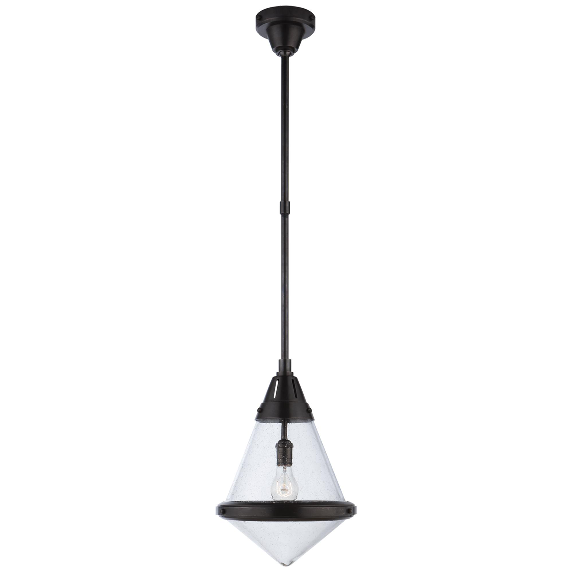 Shown in Bronze finish and Seeded glass