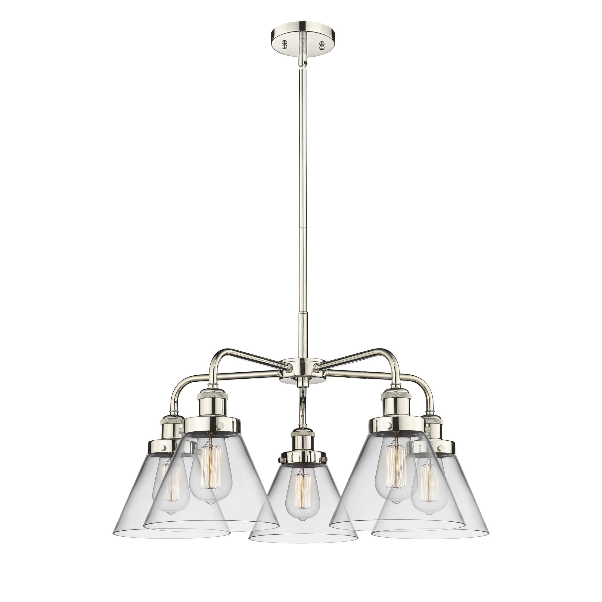 Bruno Marashlian Cone 25 Inch 5 Light Chandelier by Innovations Lighting