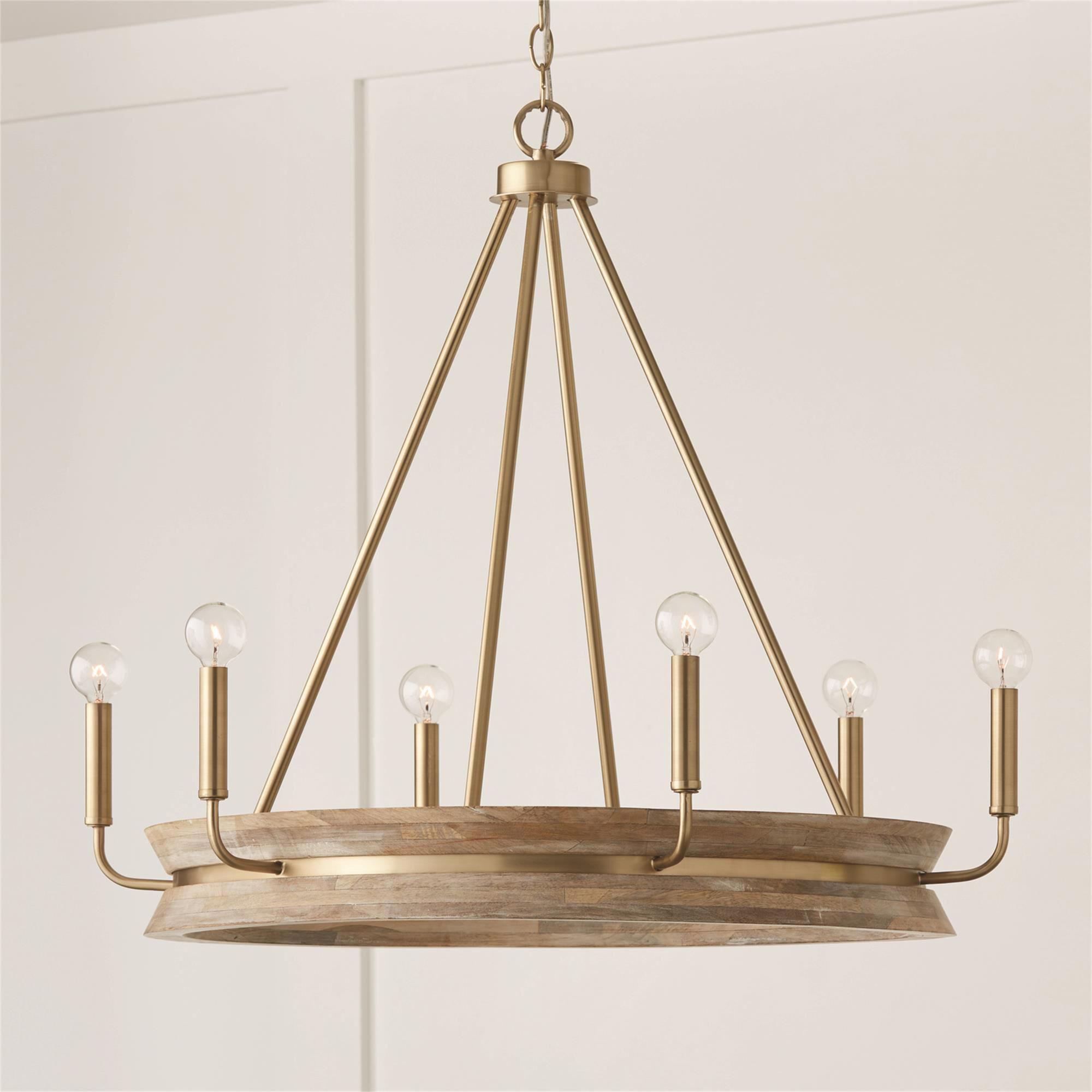 Shown in White Wash and Matte Brass finish