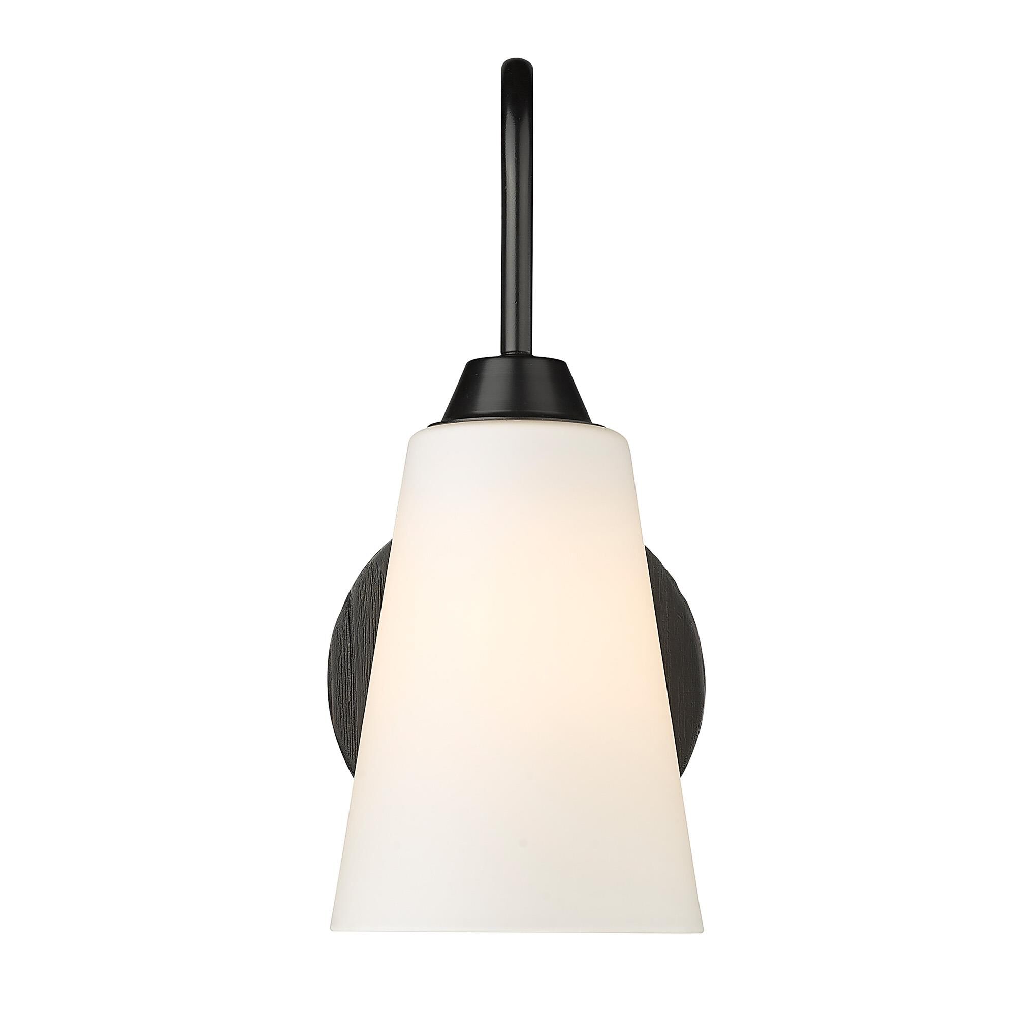 Shown in Matte Black finish and Opal  glass