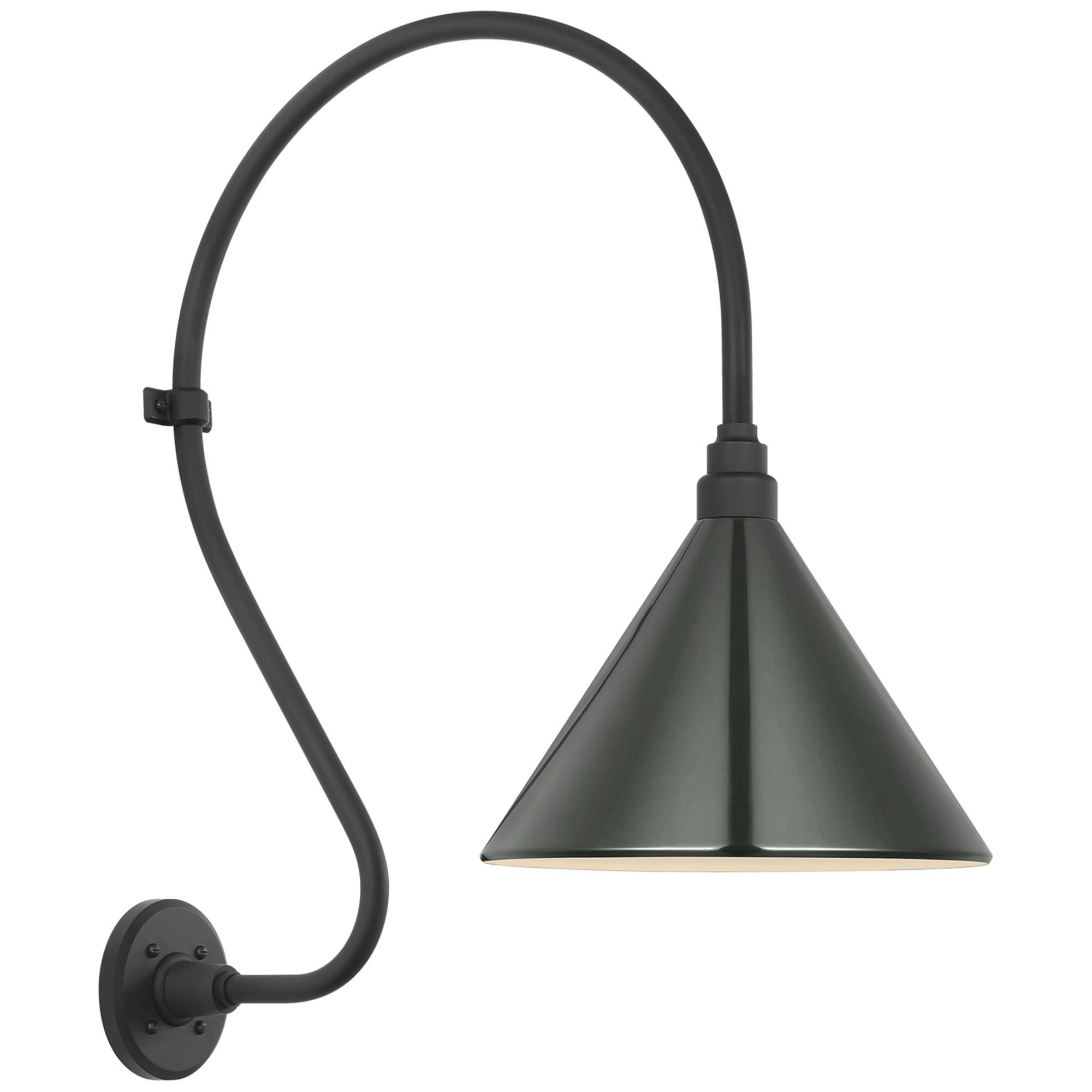 Shown in Matte Black finish and Green shade