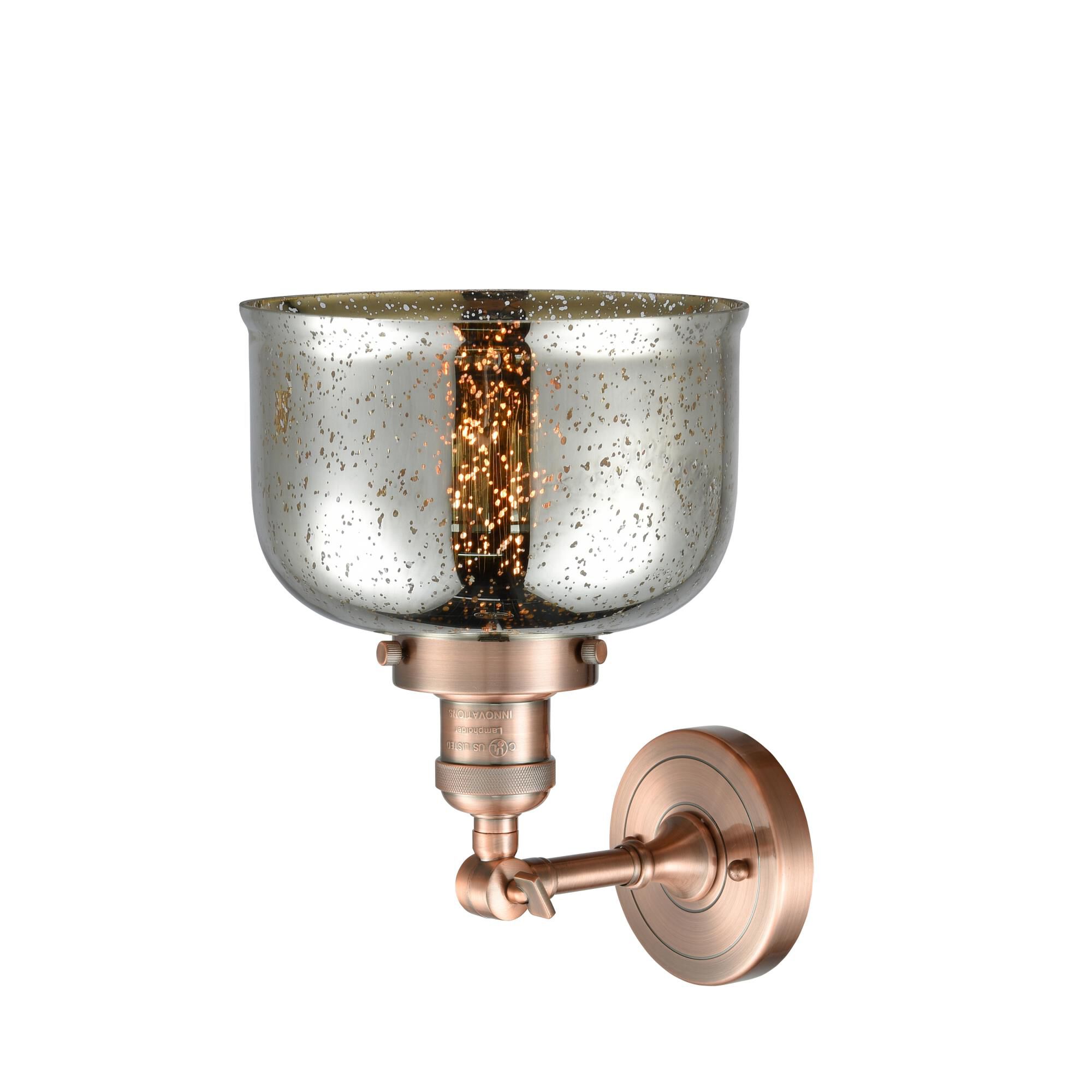 Bruno Marashlian Large Bell 8 Inch 1 Light Semi Flush Mount by Innovations Lighting