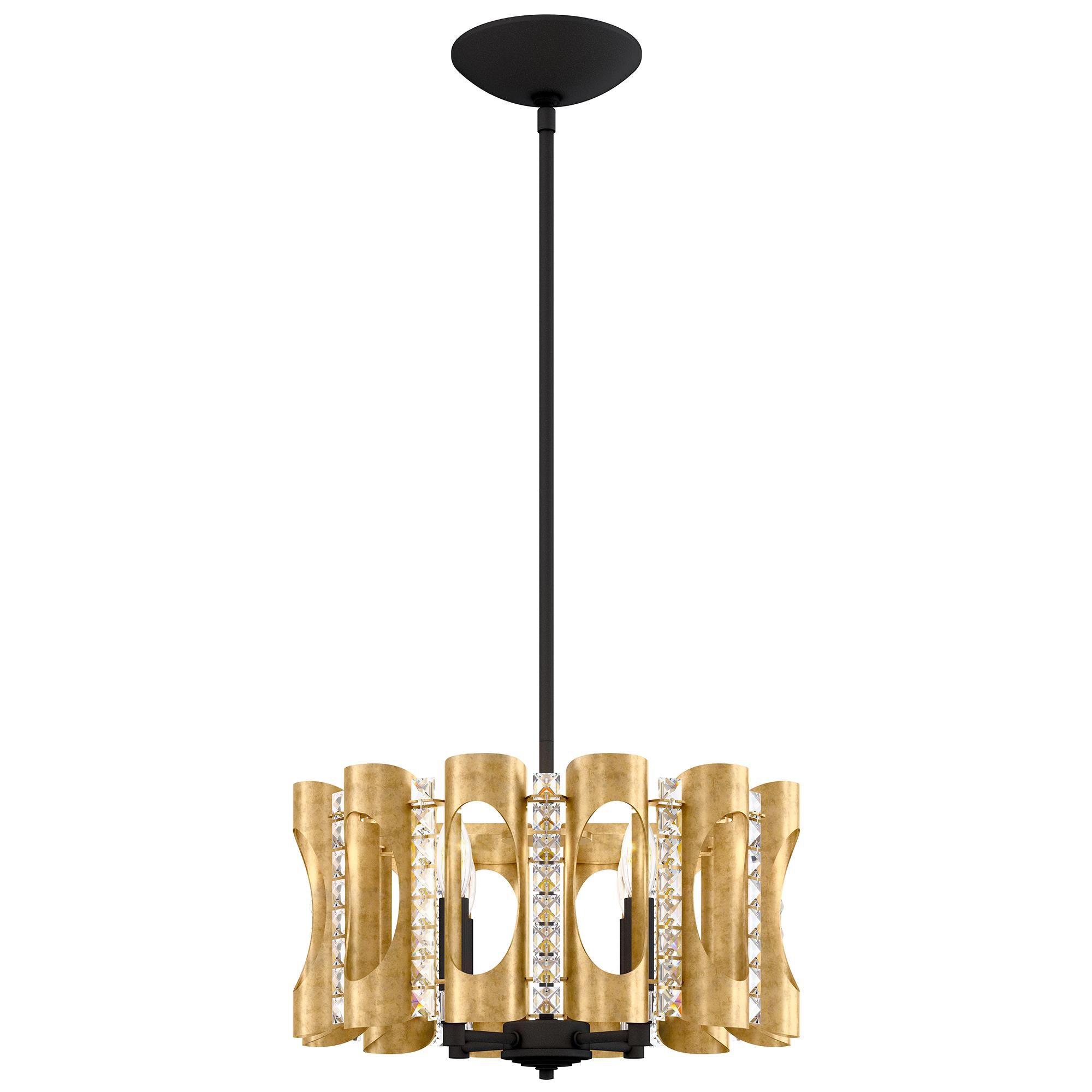 Shown in Heirloom Gold finish and Clear Optic crystal