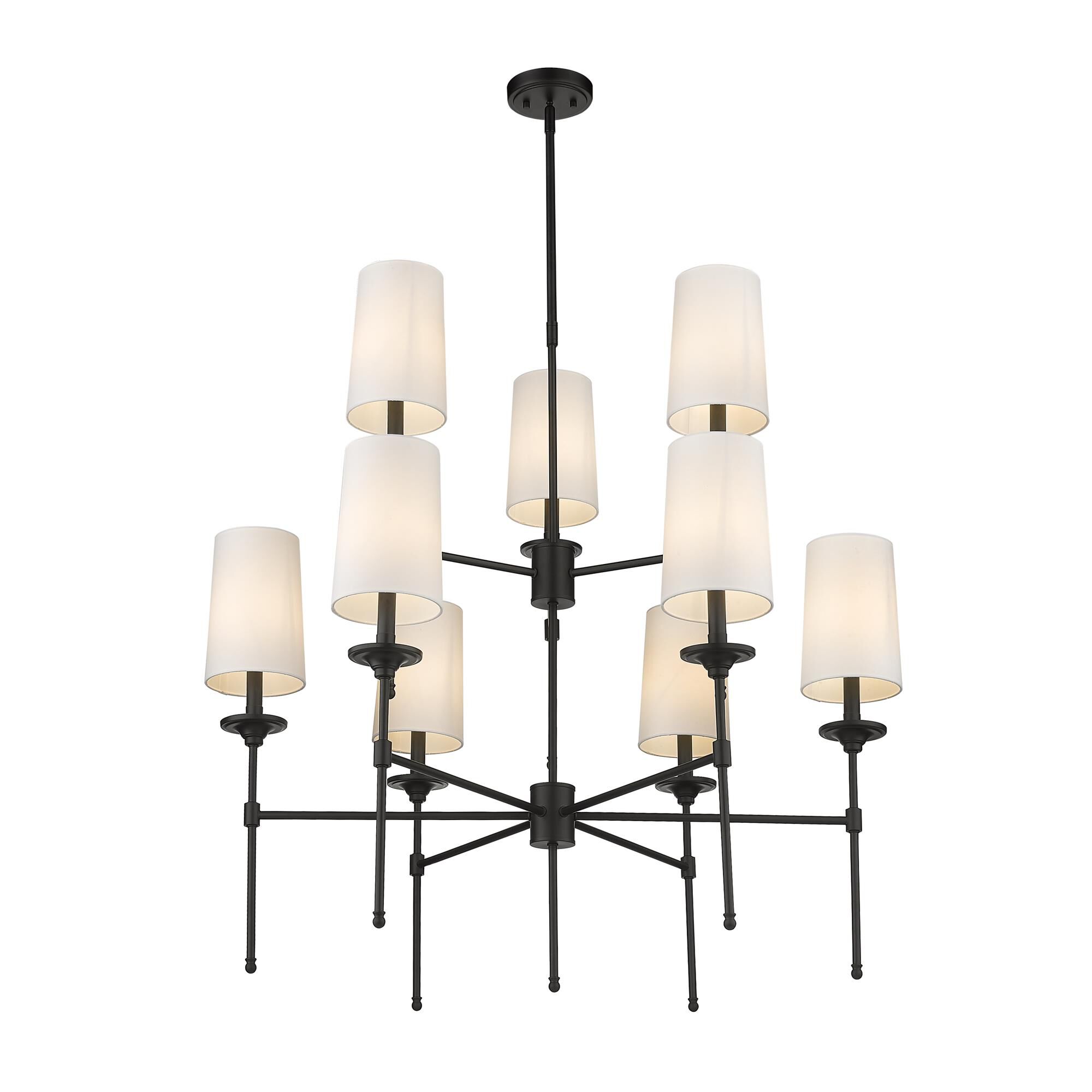 Shown in Matte Black finish and Cloth Cover glass and Cloth Cover shade