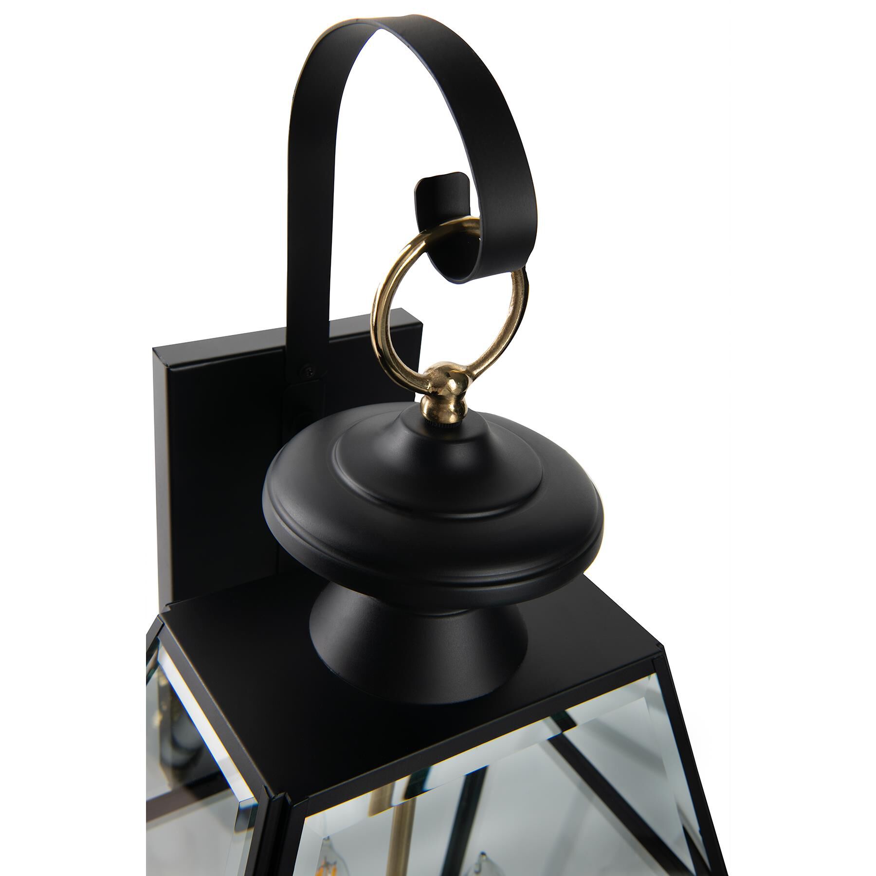 Shown in Black finish and Bevelled glass