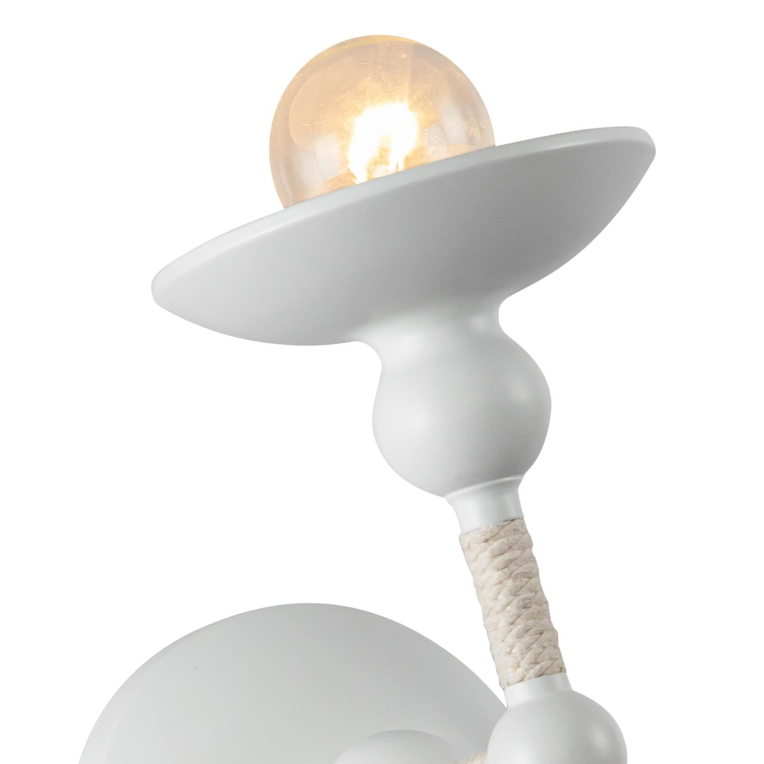 Shown in Matte White/Natural Cotton finish