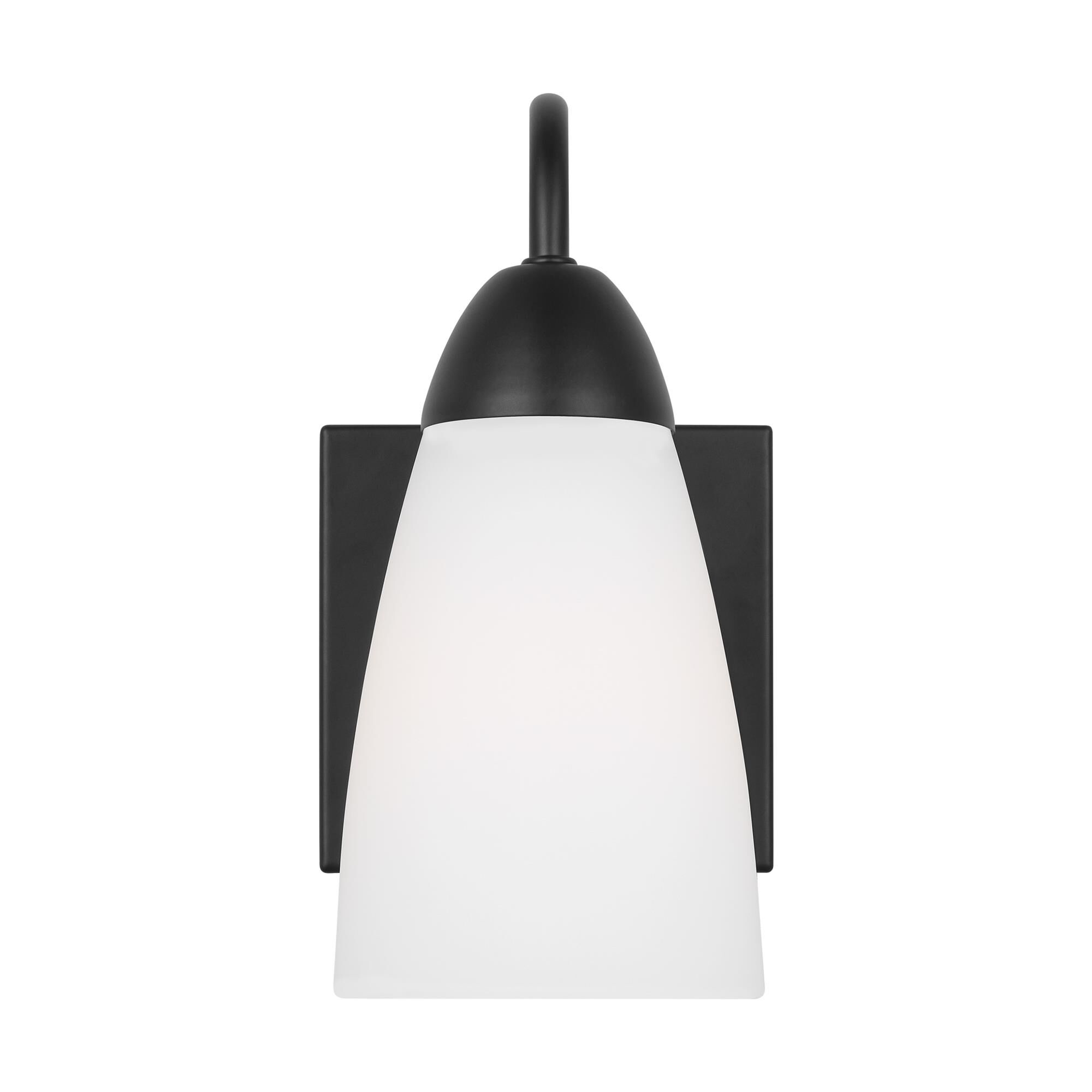 Shown in Midnight Black finish and Etched / White Inside Glass shade