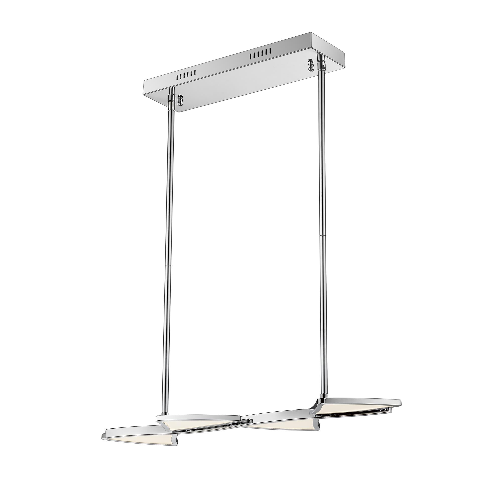 Shown in Chrome finish and Acrylic glass and Acrylic shade