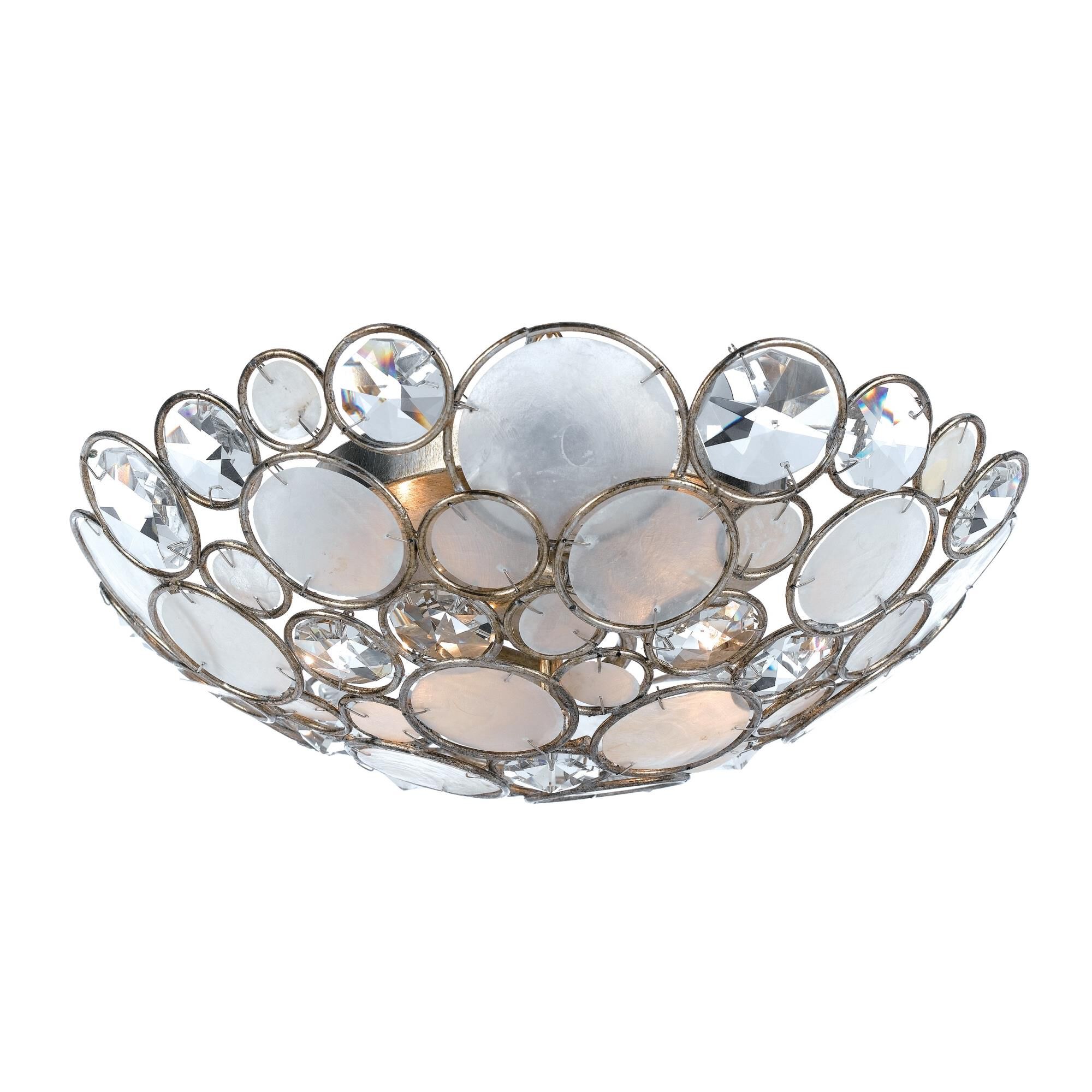 Palla 16 Inch 3 Light Semi Flush Mount by Crystorama