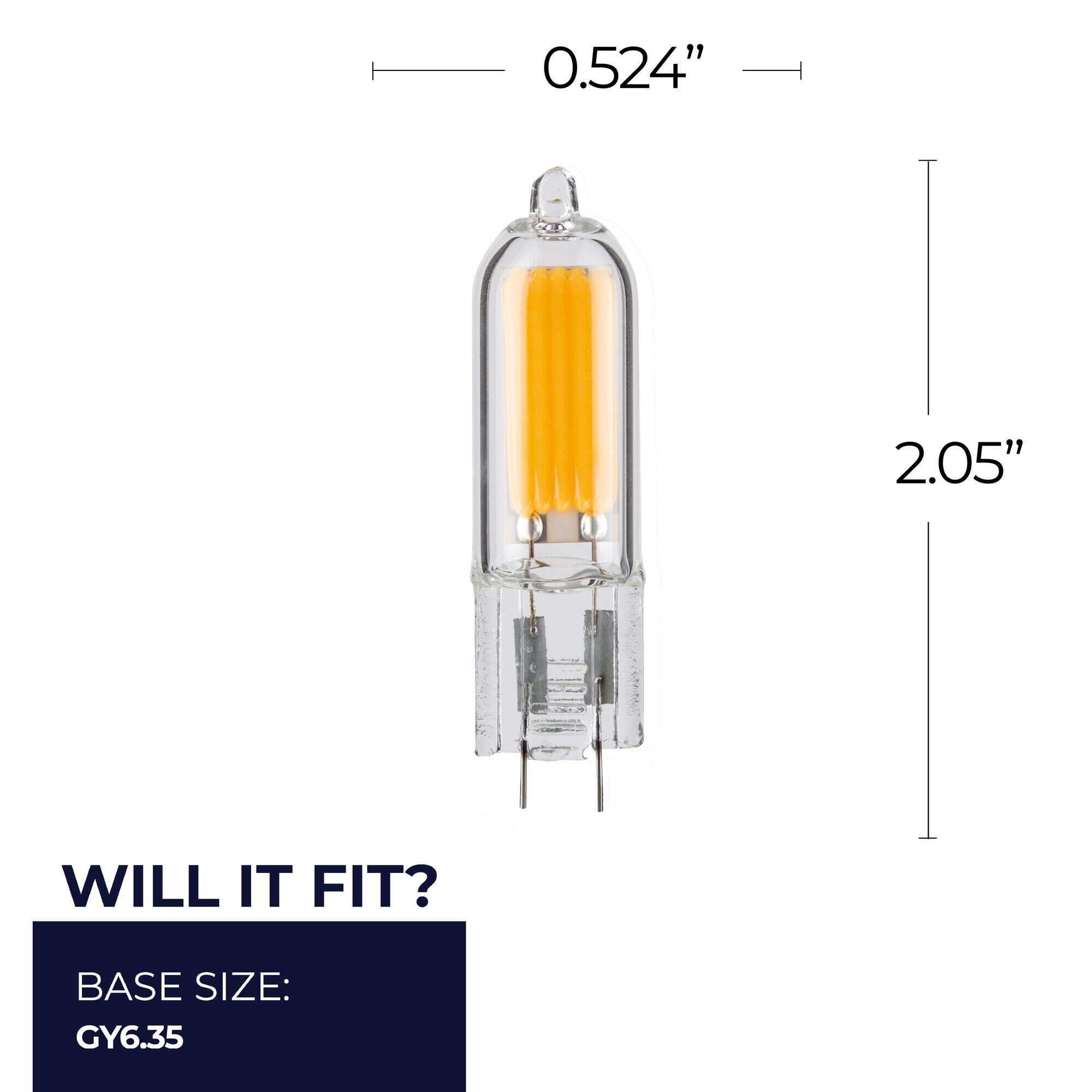 Clear T5 Base G6.35 3000K LED Light Bulb,