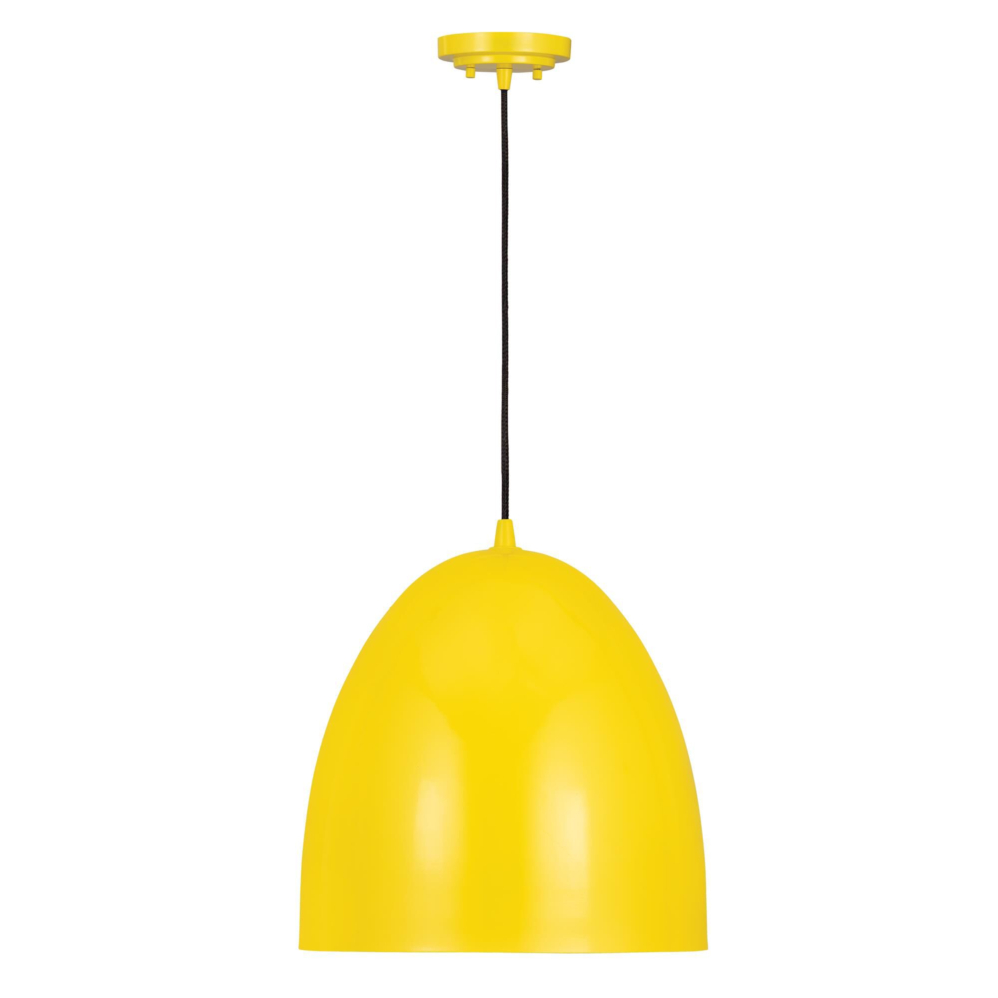 Shown in Yellow finish and Iron glass and Iron shade