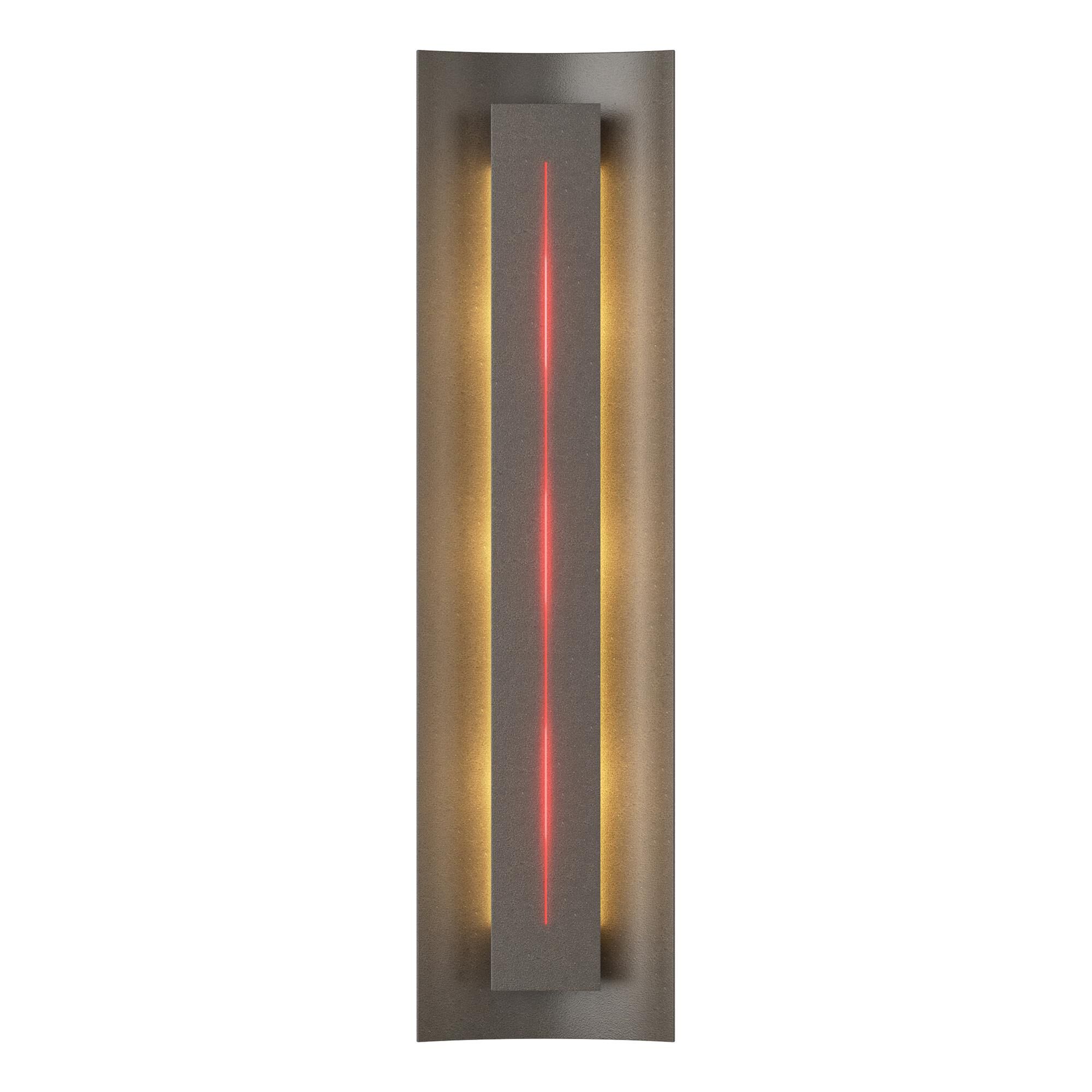 Shown in Dark Smoke finish and Red  glass