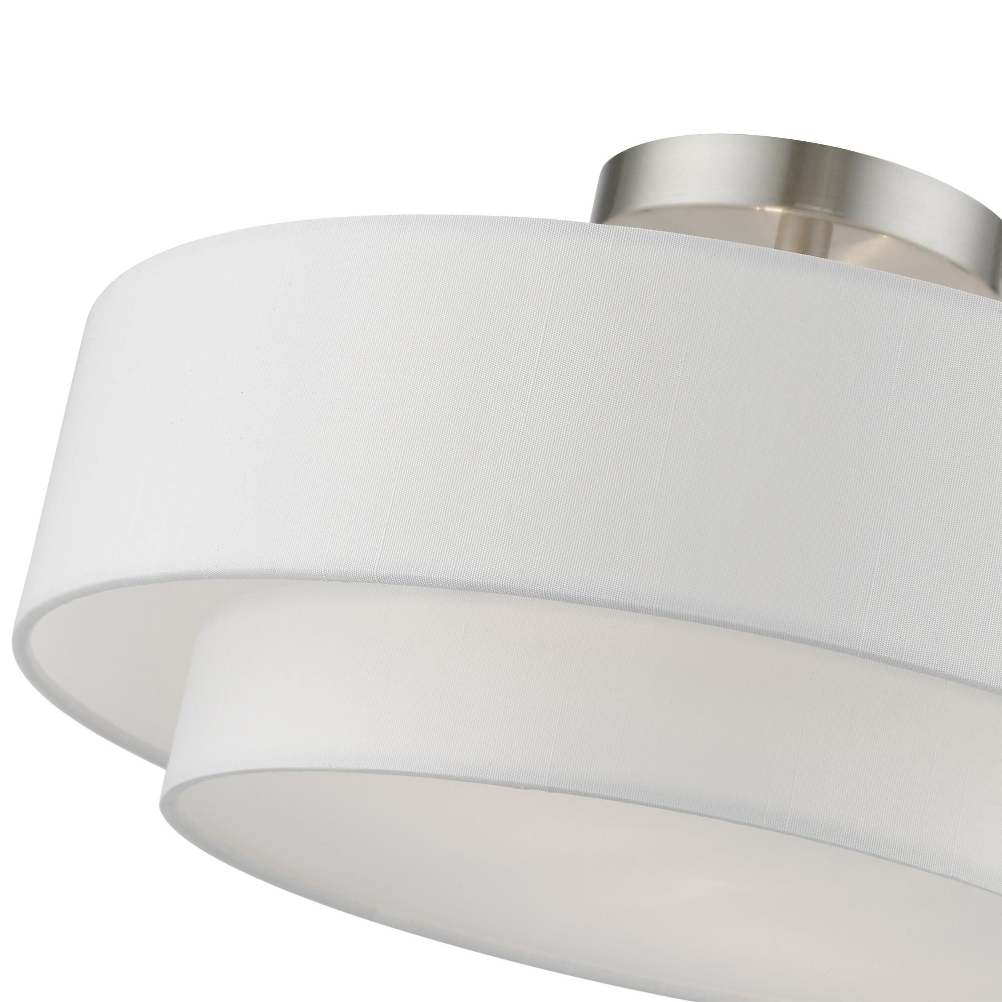 Meridian 15 Inch 2 Light Semi Flush Mount by Livex Lighting