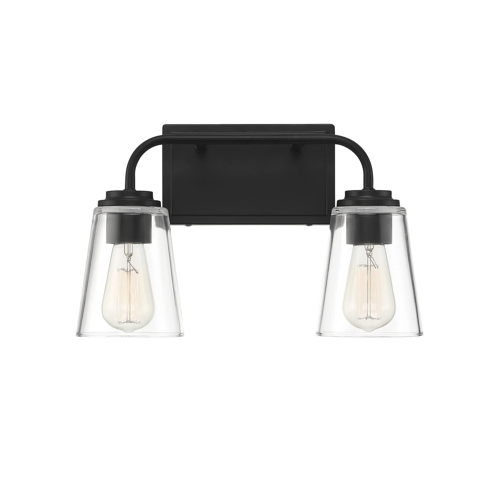 Shown in Matte Black finish and Clear glass