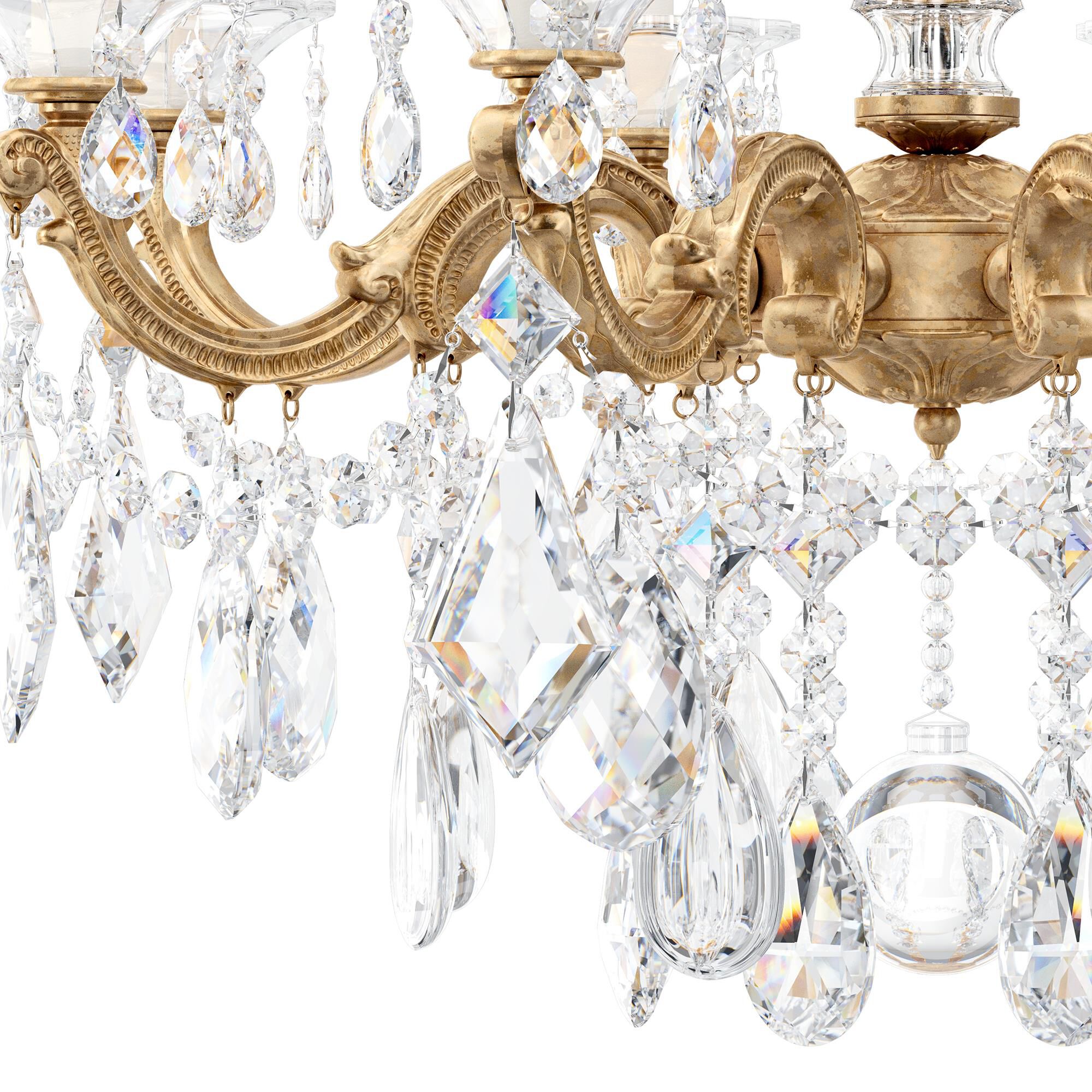 Shown in French Gold finish and Clear Heritage crystal