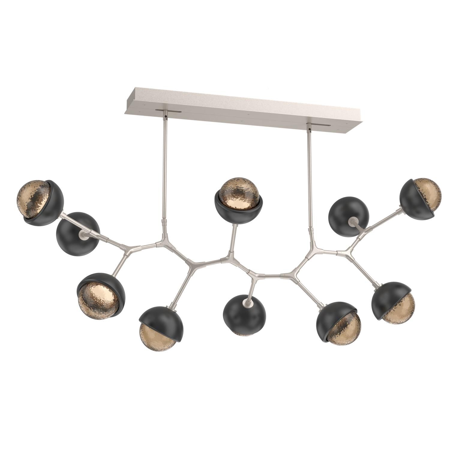 Shown in Beige Silver finish and Bronze glass and Matte Black accent