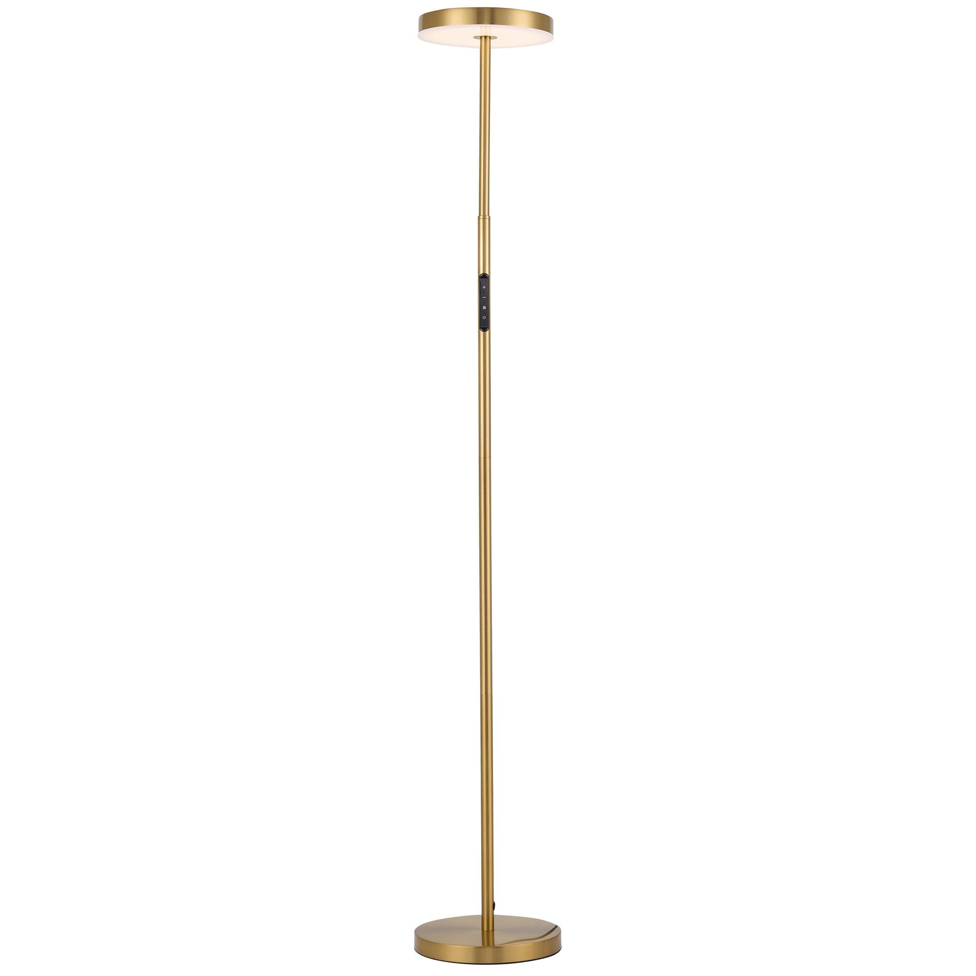 Shown in Aged Brass finish and White shade