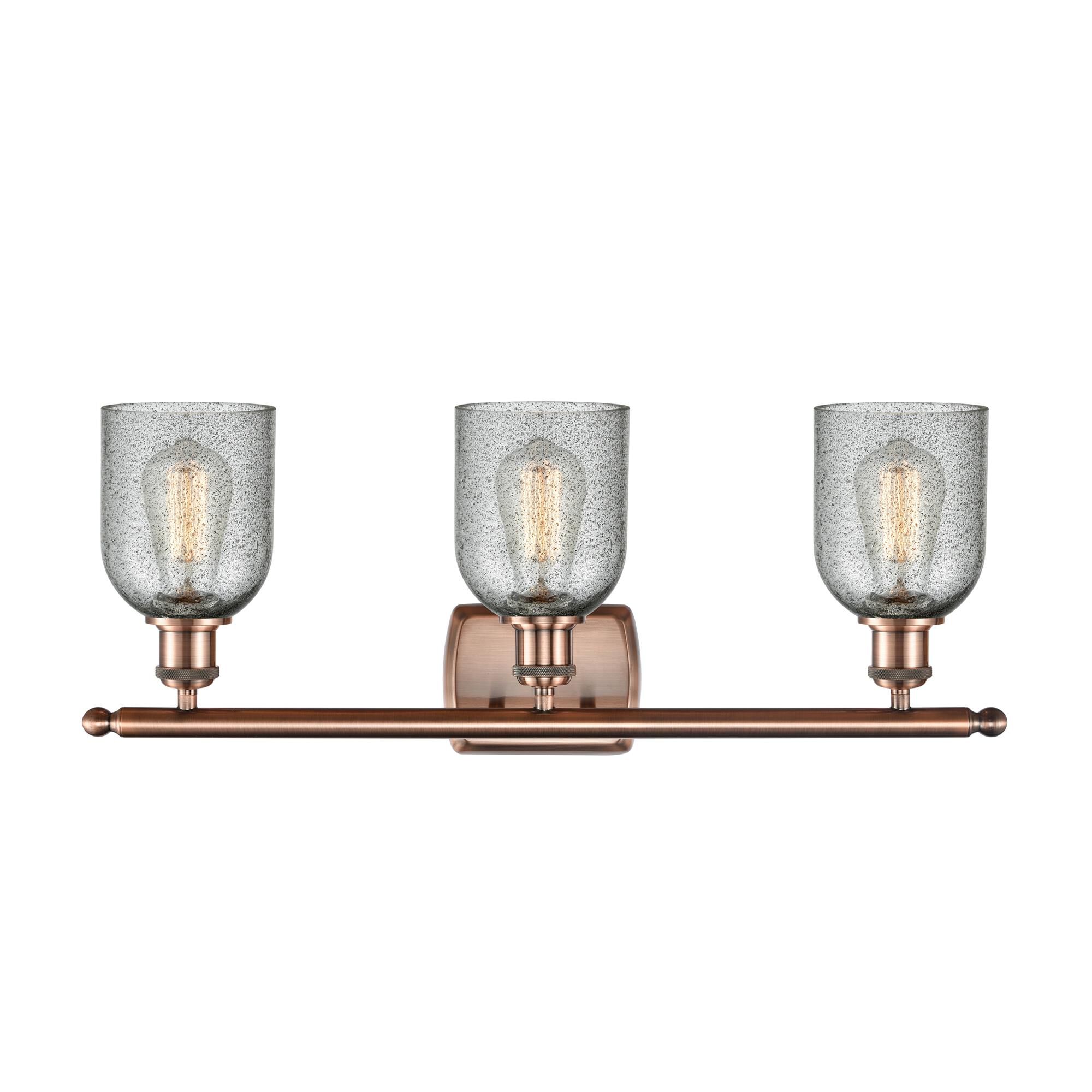 Shown in Antique Copper finish and Charcoal glass