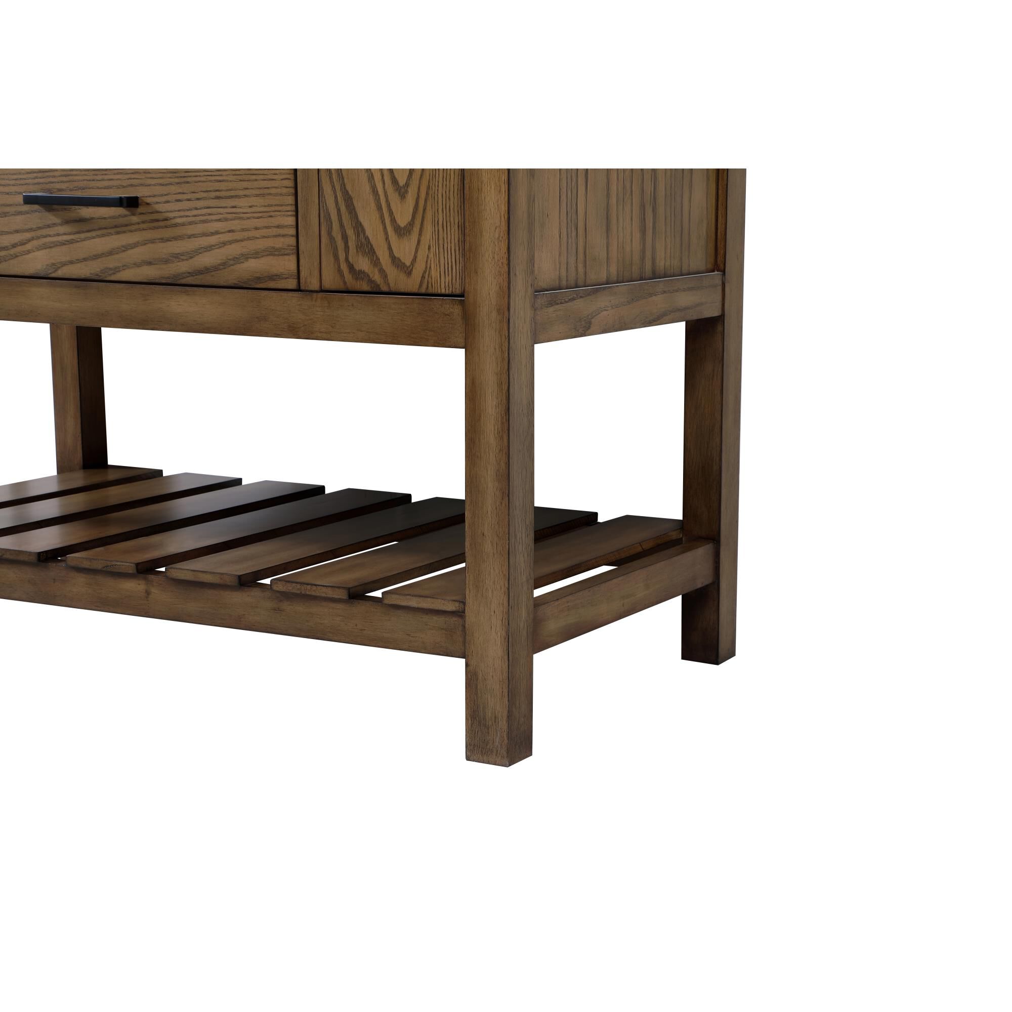 Shown in Driftwood finish and With Backsplash accent