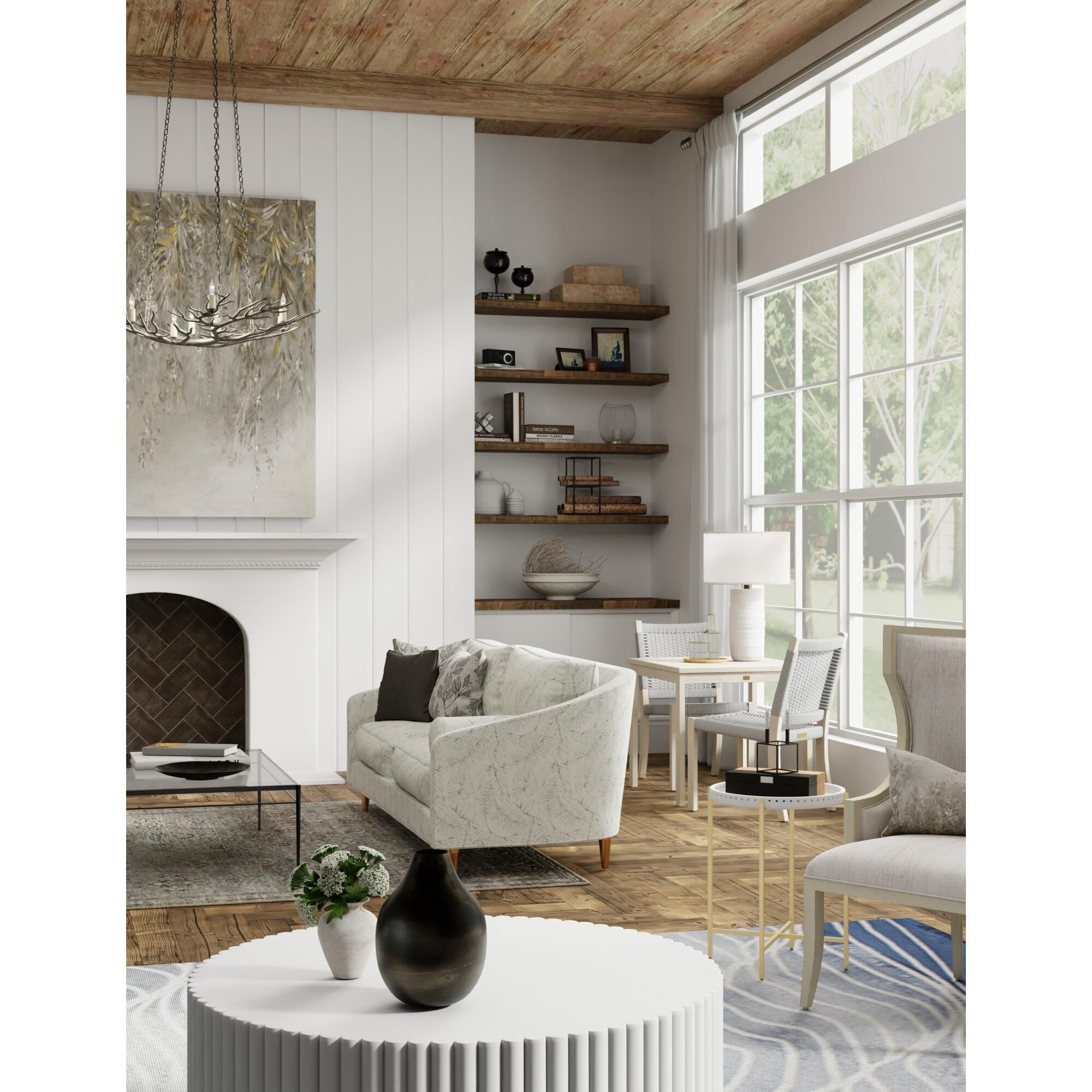 Rainforest 9 Light Chandelier by Currey and Company