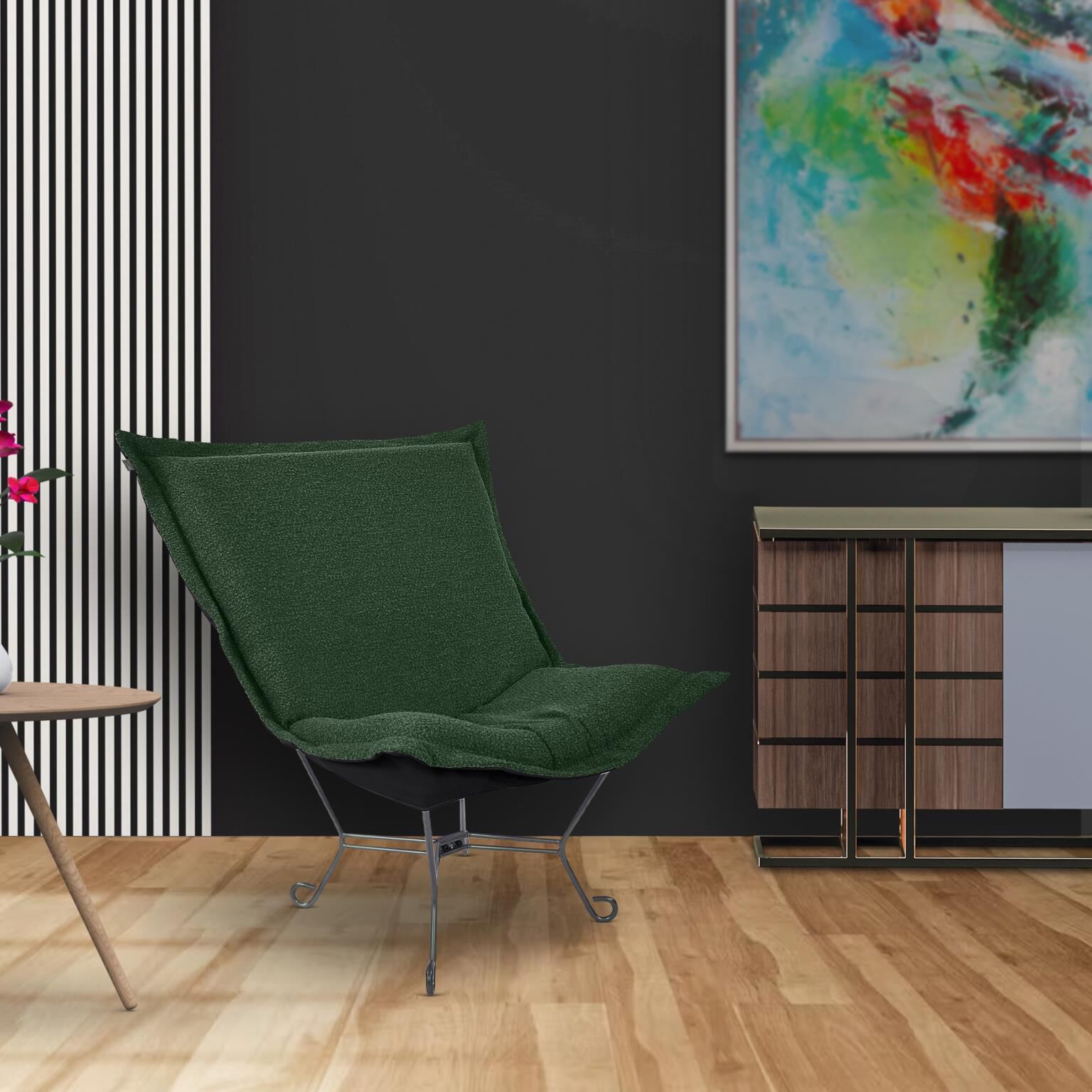 The Barbet Puff Accent Chair by Howard Elliott Collection