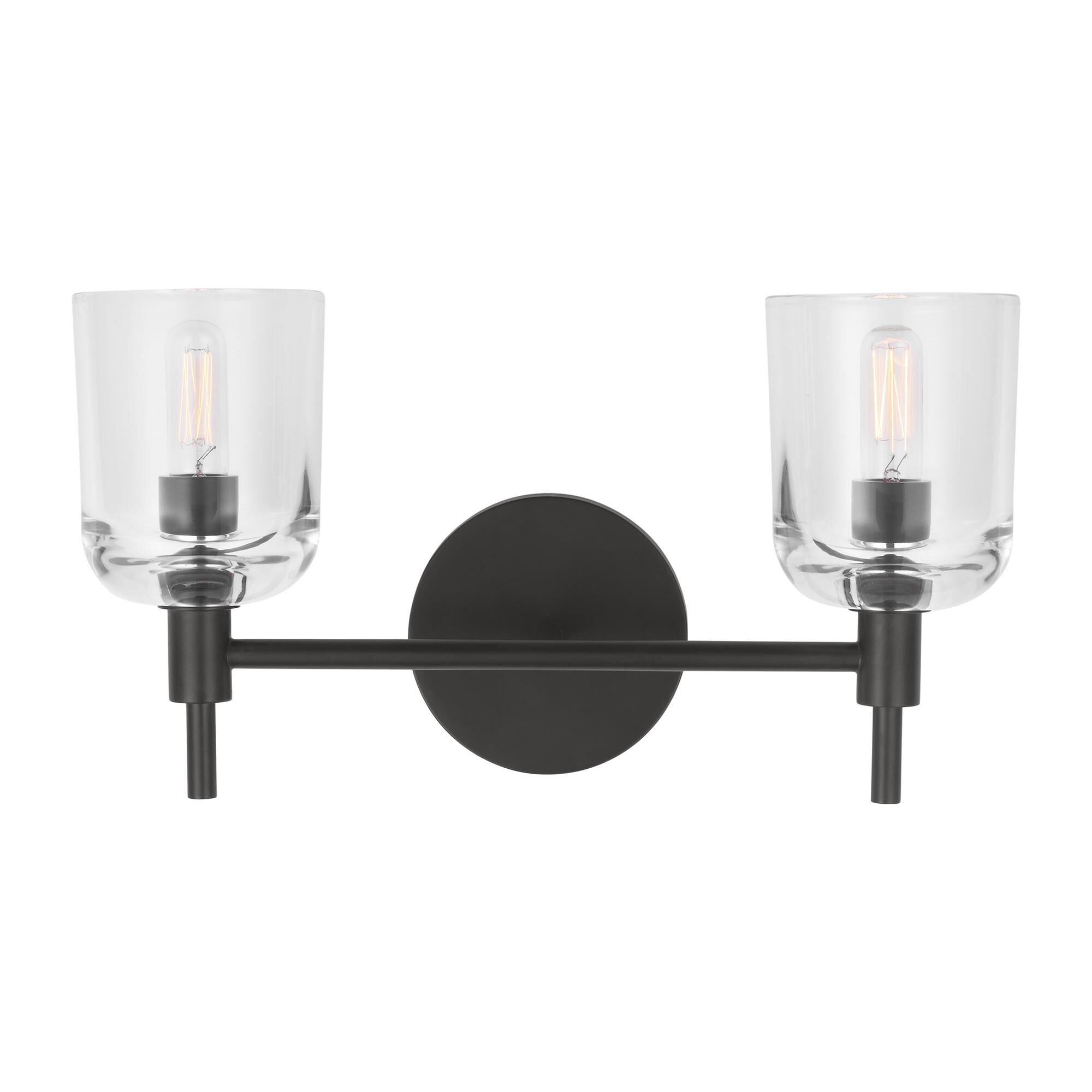 Shown in Aged Iron finish and Clear glass