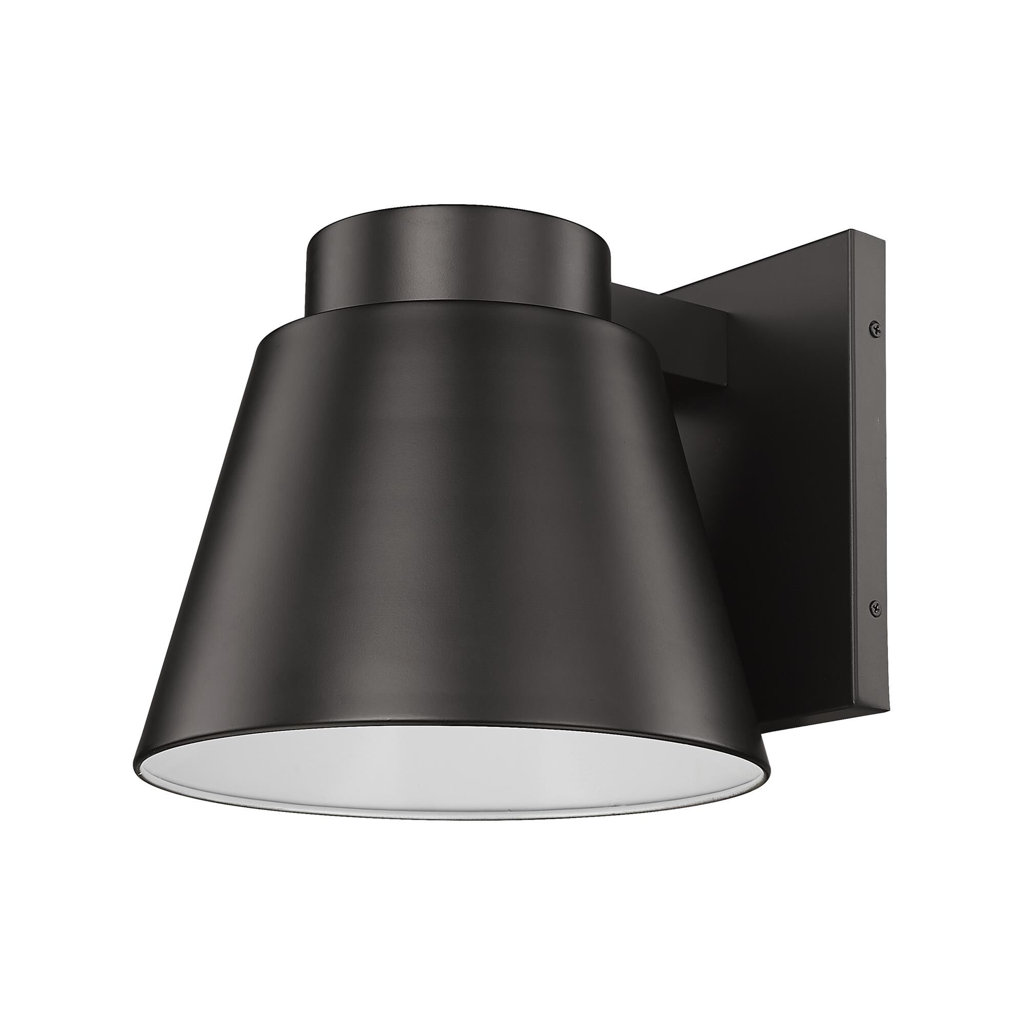 Shown in Oil Rubbed Bronze finish and Sandblast Aluminum shade