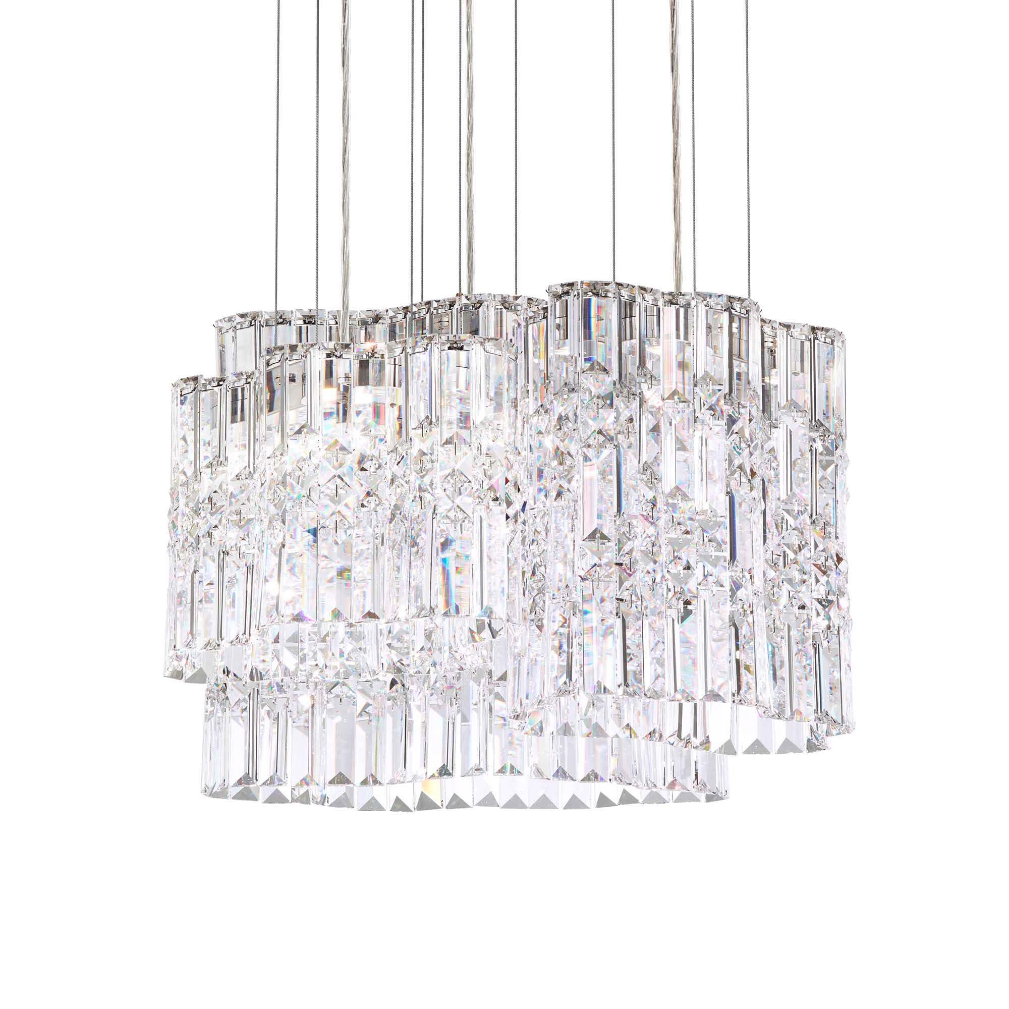 Shown in Polished Stainless Steel finish and Clear Optic crystal